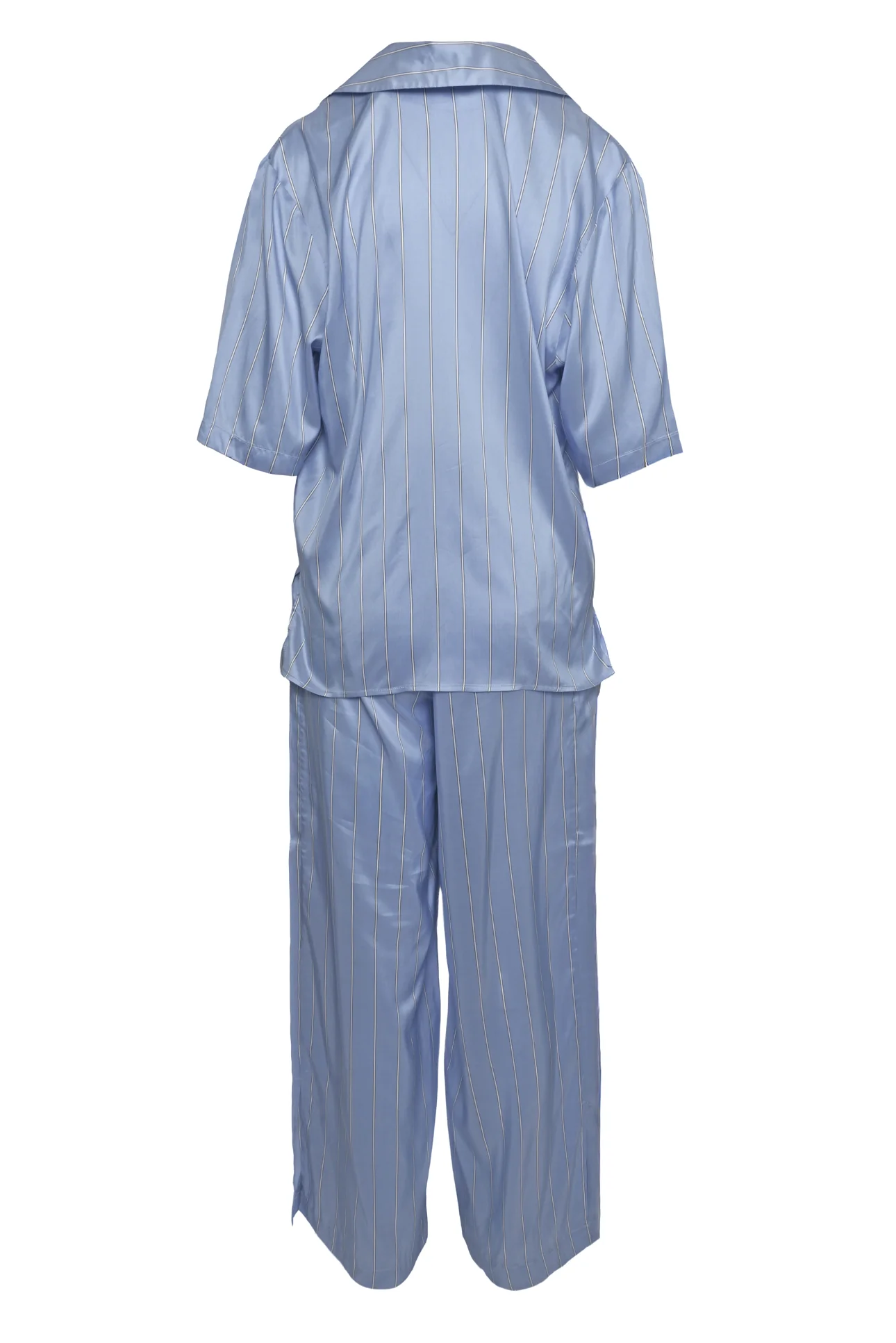 LE KASHA Size S Striped Silk Short Sleeve Shirt & Pant Set - Image 2