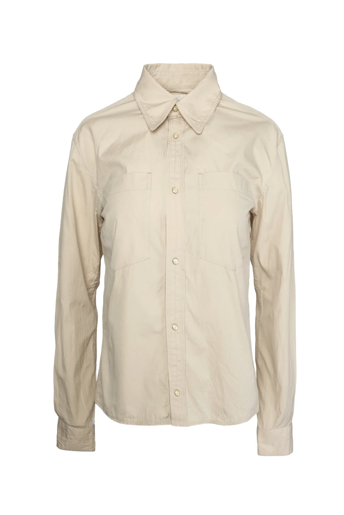 LEMAIRE Size 34 Snap Pointed Collar Blouse