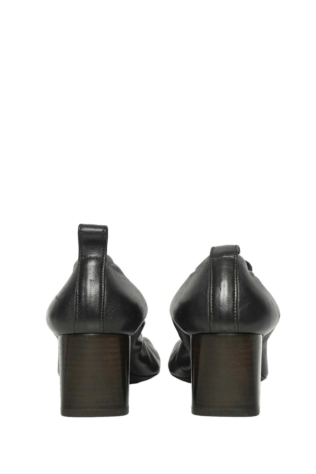 LEMAIRE Size 40 Square Leather Ballerina 55 Pumps - Image 4
