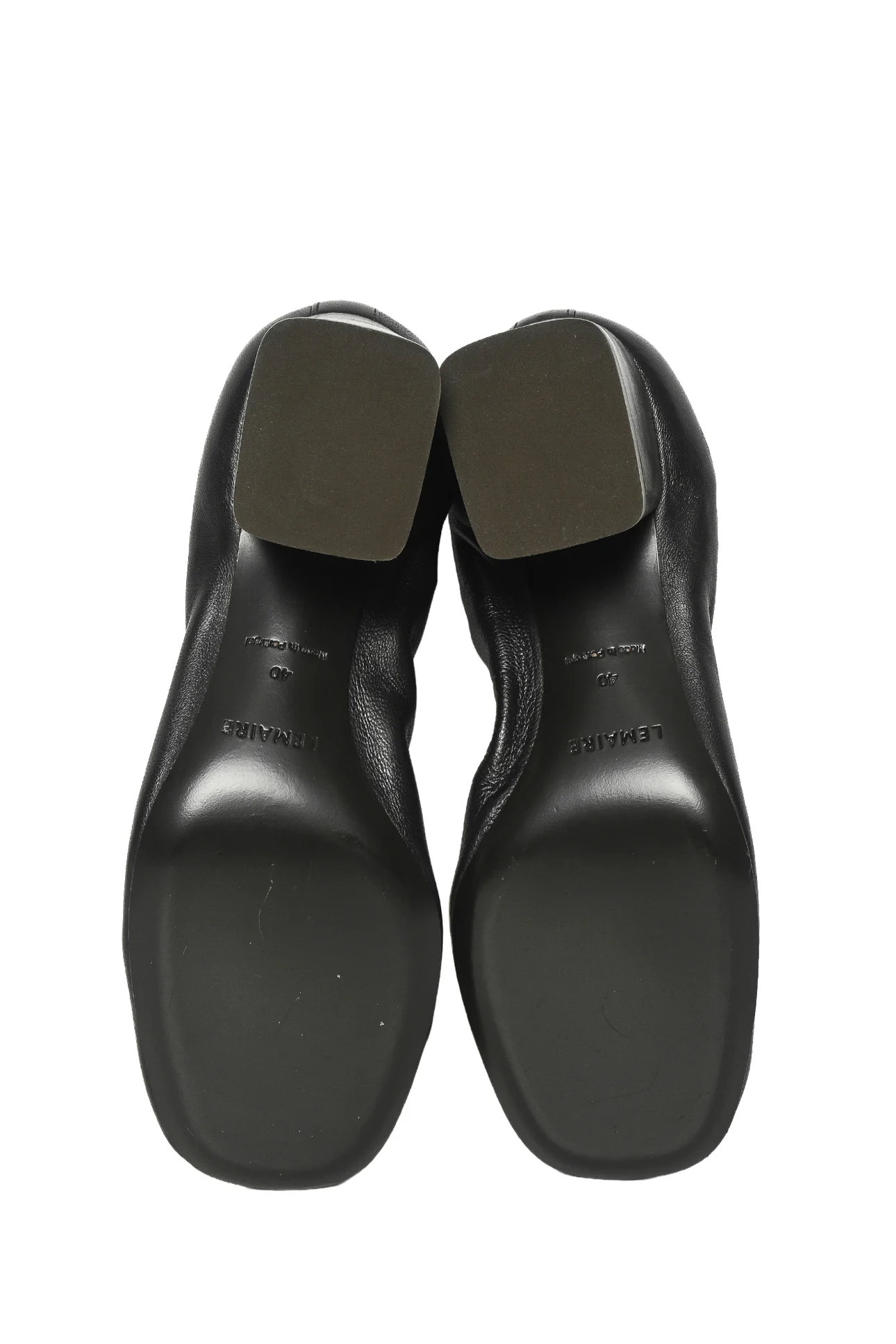 LEMAIRE Size 40 Square Leather Ballerina 55 Pumps - Image 6