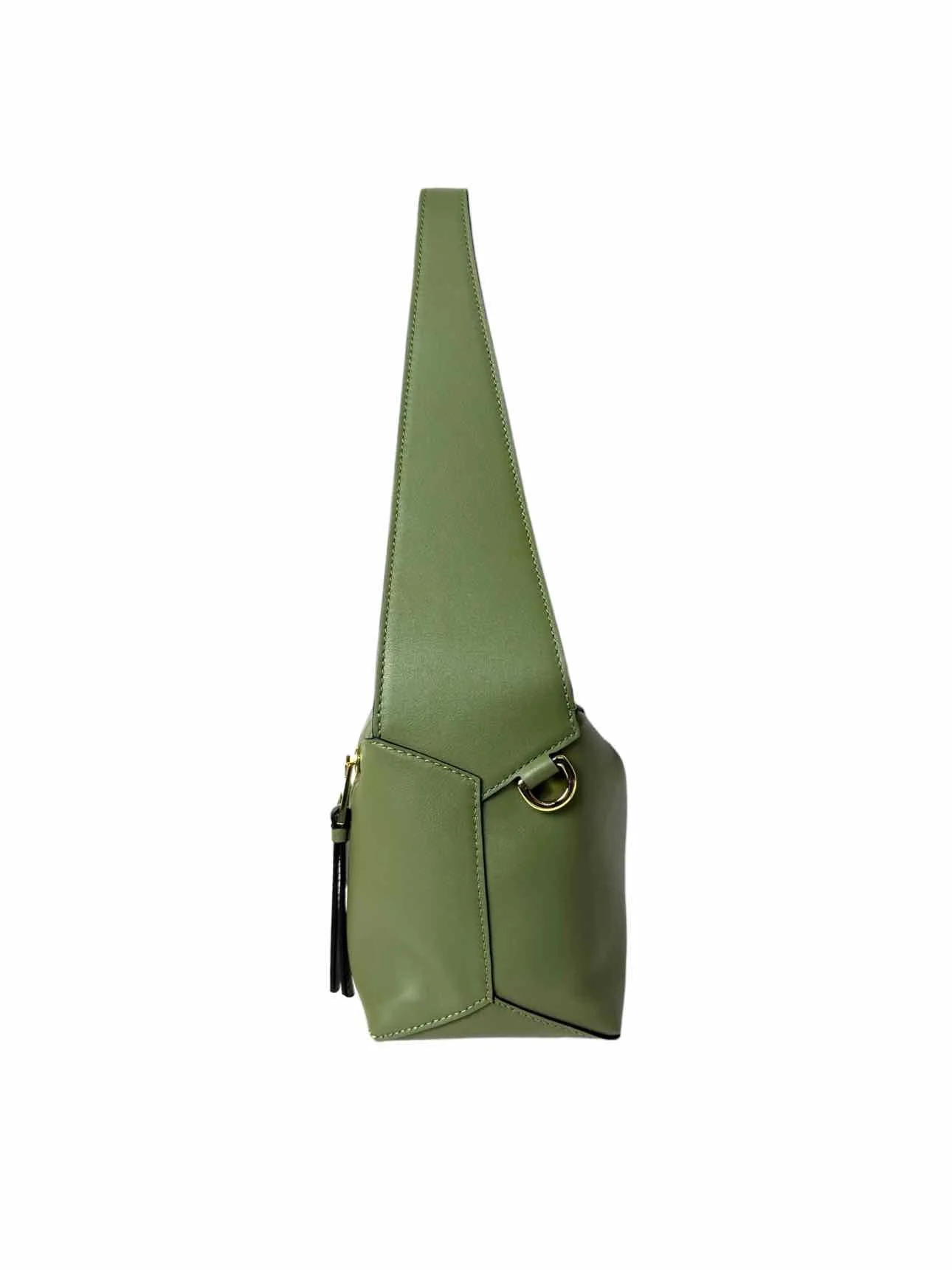 Loewe Avacado Green Leather Puzzle Hobo Purse - Image 4