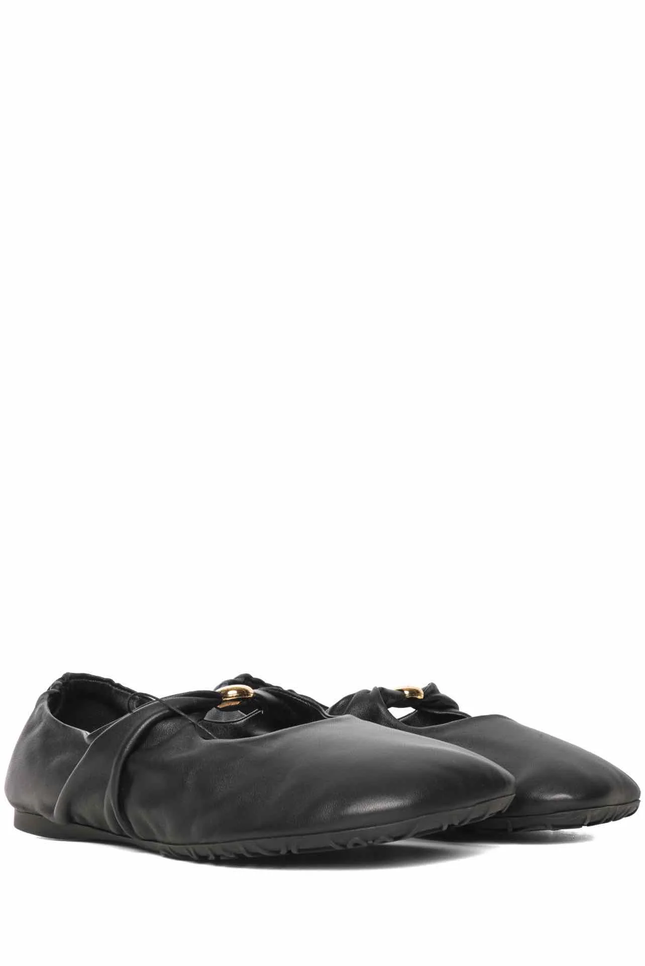 Loewe Size 41 Pebble Soft Leather Ballet Flats - Image 2