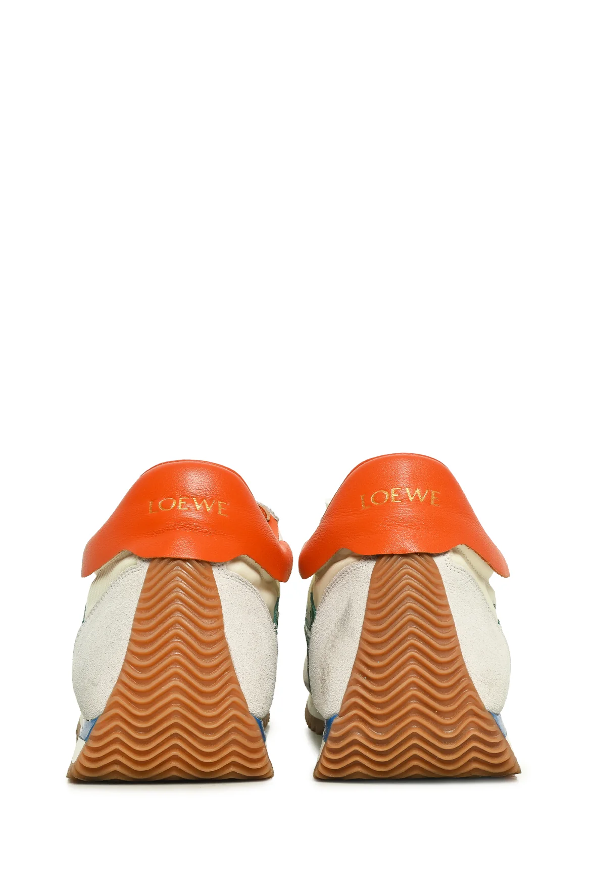 Loewe Size 45 Men's Flow Runner Suede Trimmed Sneakers - Image 4