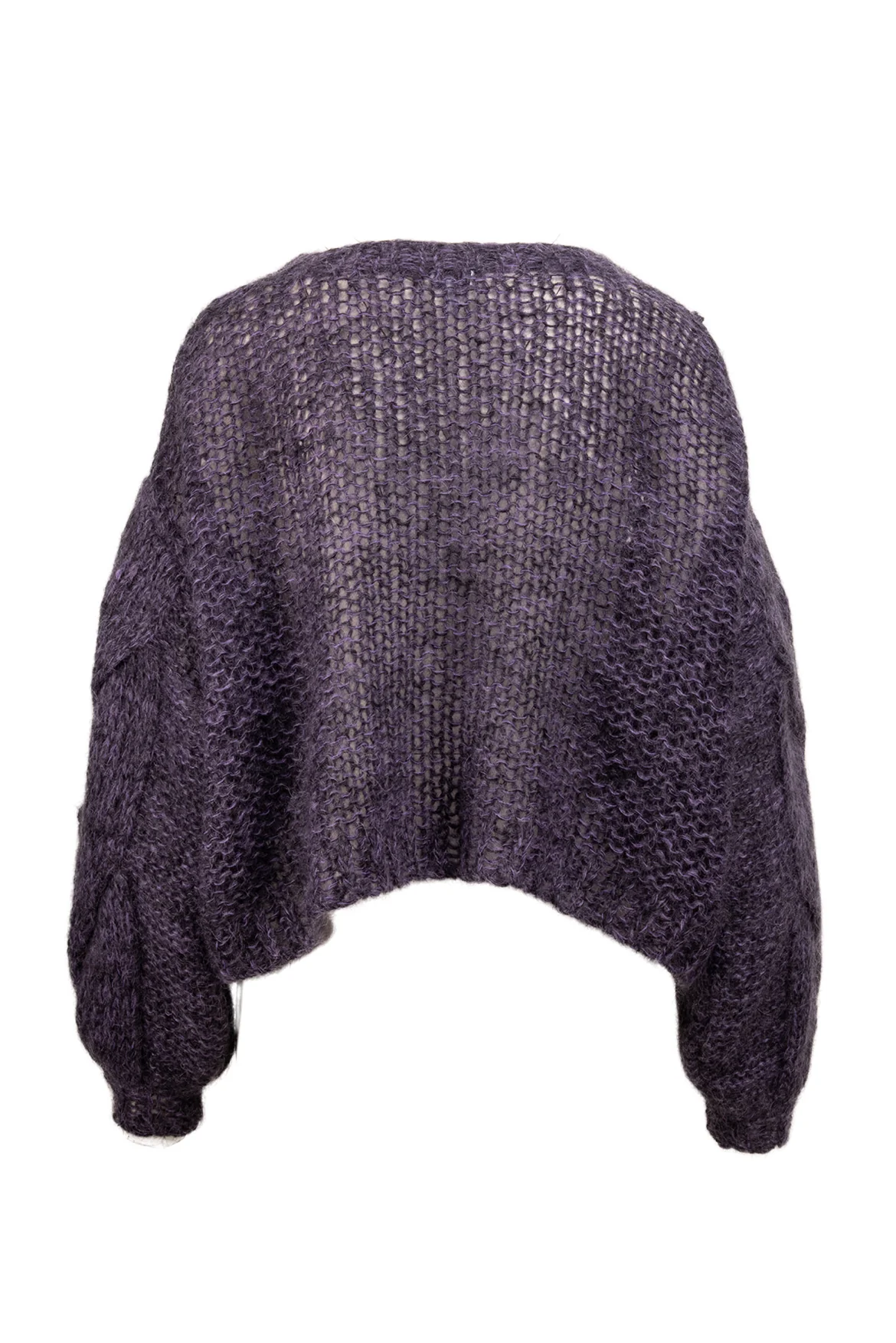 Loewe Size XXS Anagram Embroidered Cable Knit Mohair Blend Sweater - Image 2
