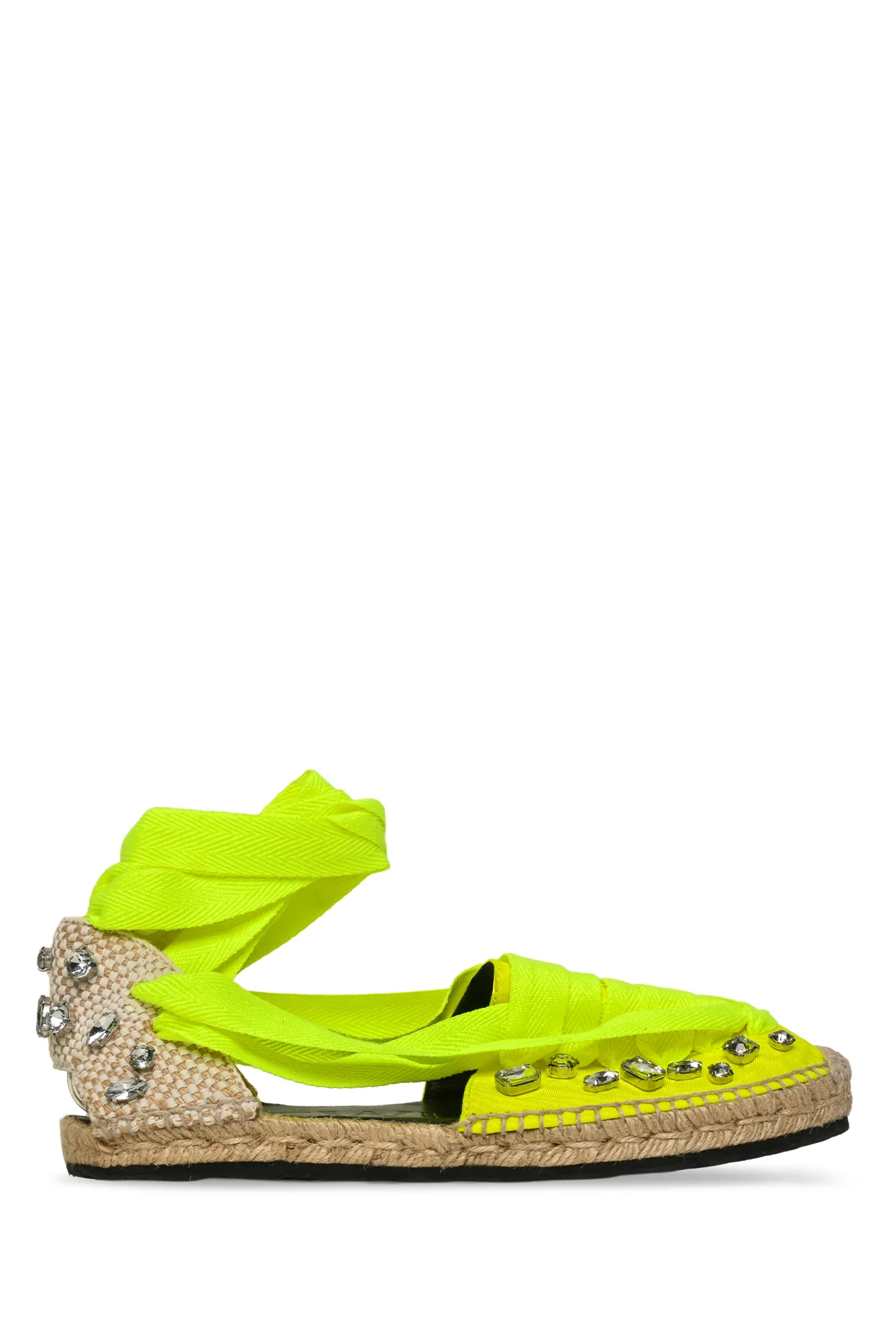 Loewe x Paula's Ibiza Size 41 Lace Up Crystal Espadrilles