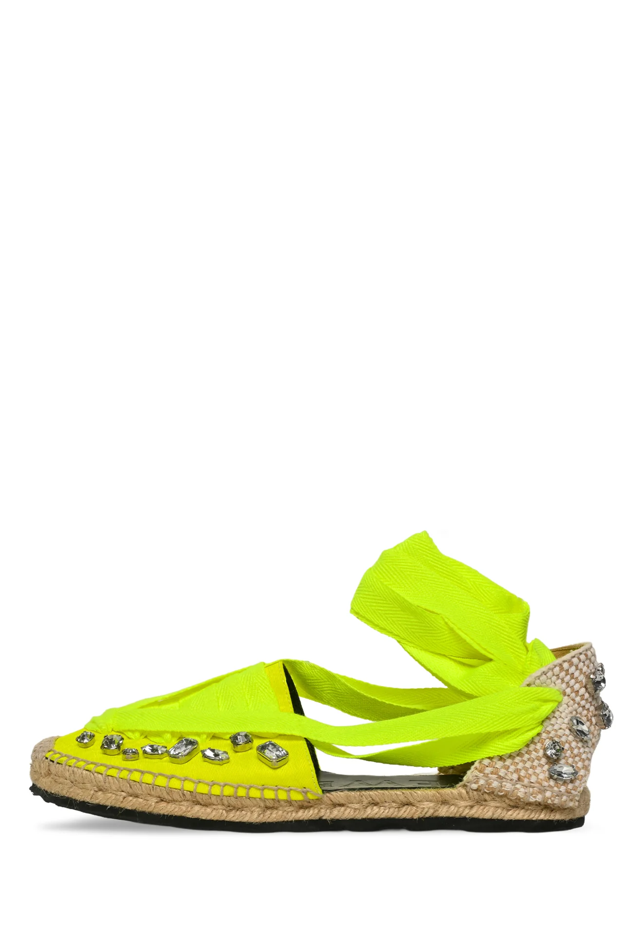 Loewe x Paula's Ibiza Size 41 Lace Up Crystal Espadrilles - Image 3