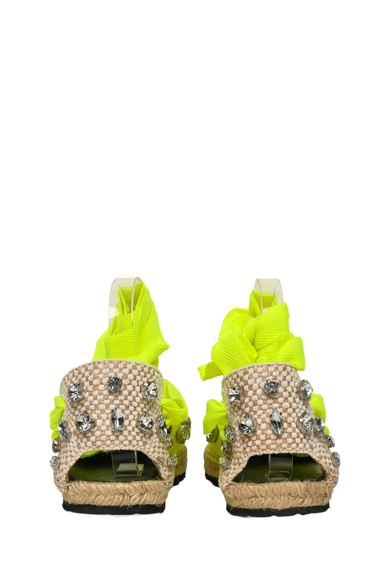 Loewe x Paula's Ibiza Size 41 Lace Up Crystal Espadrilles - Image 4
