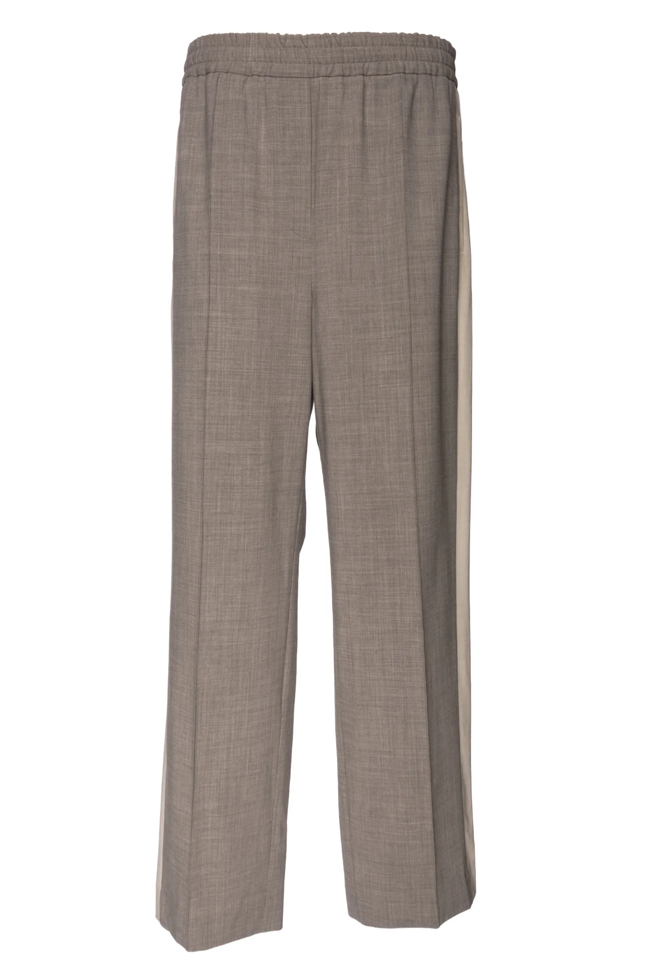 Lorena Antoniazzi Size 10 Stretch Wool Side-Stripe Pants