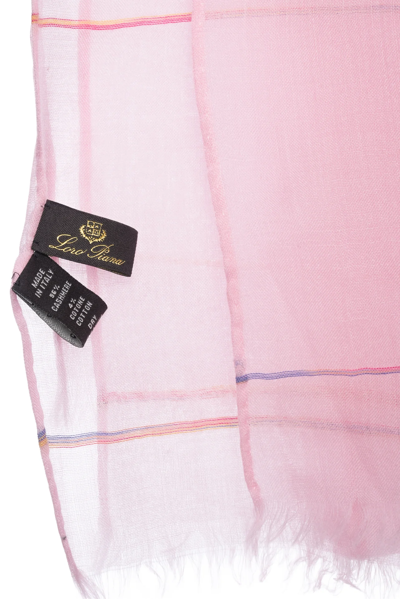 Loro Piana Cashmere & Cotton Striped Scarf - Image 3