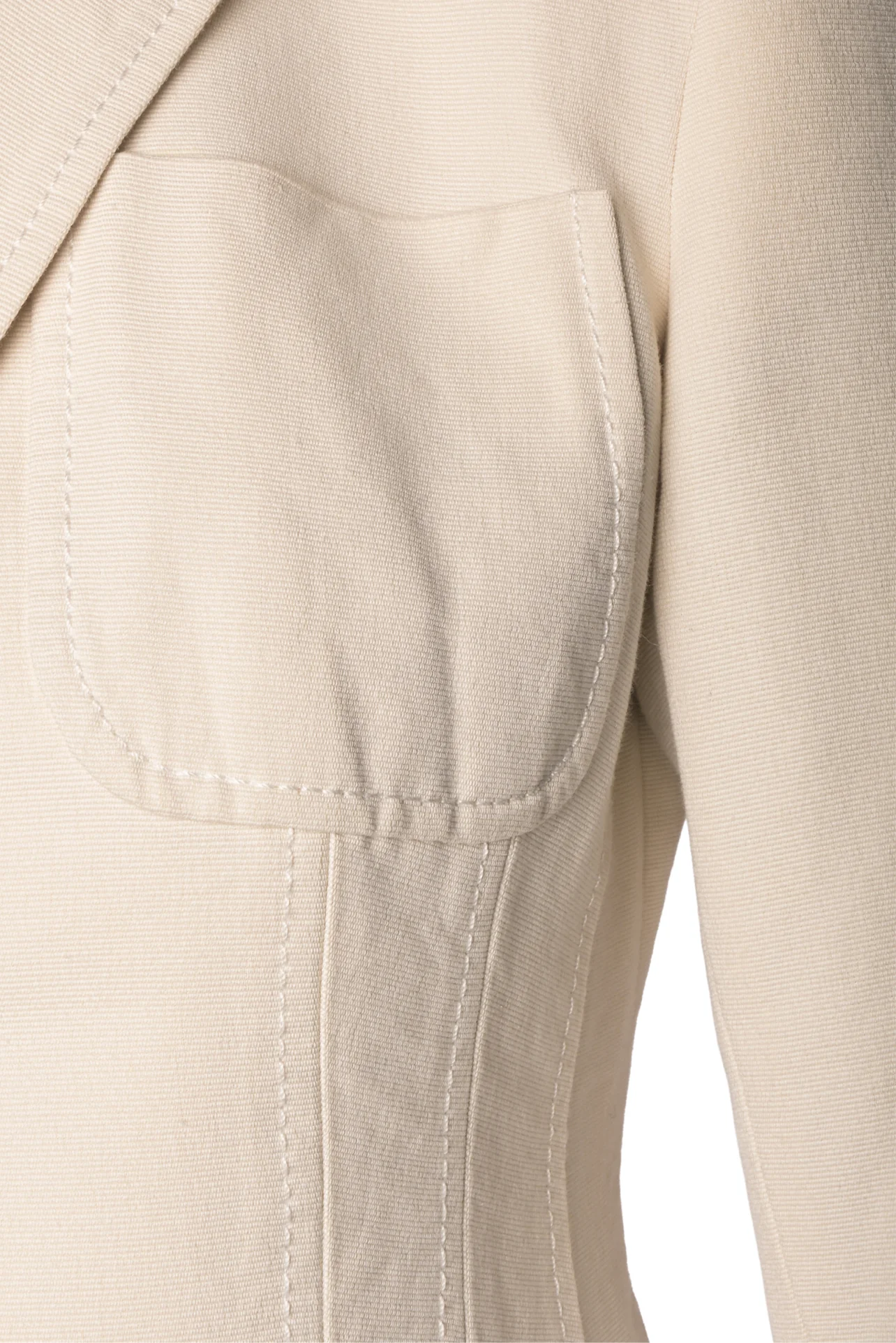 Loro Piana Size 42 Silk & Cotton Blend 2 Button Blazer - Image 3