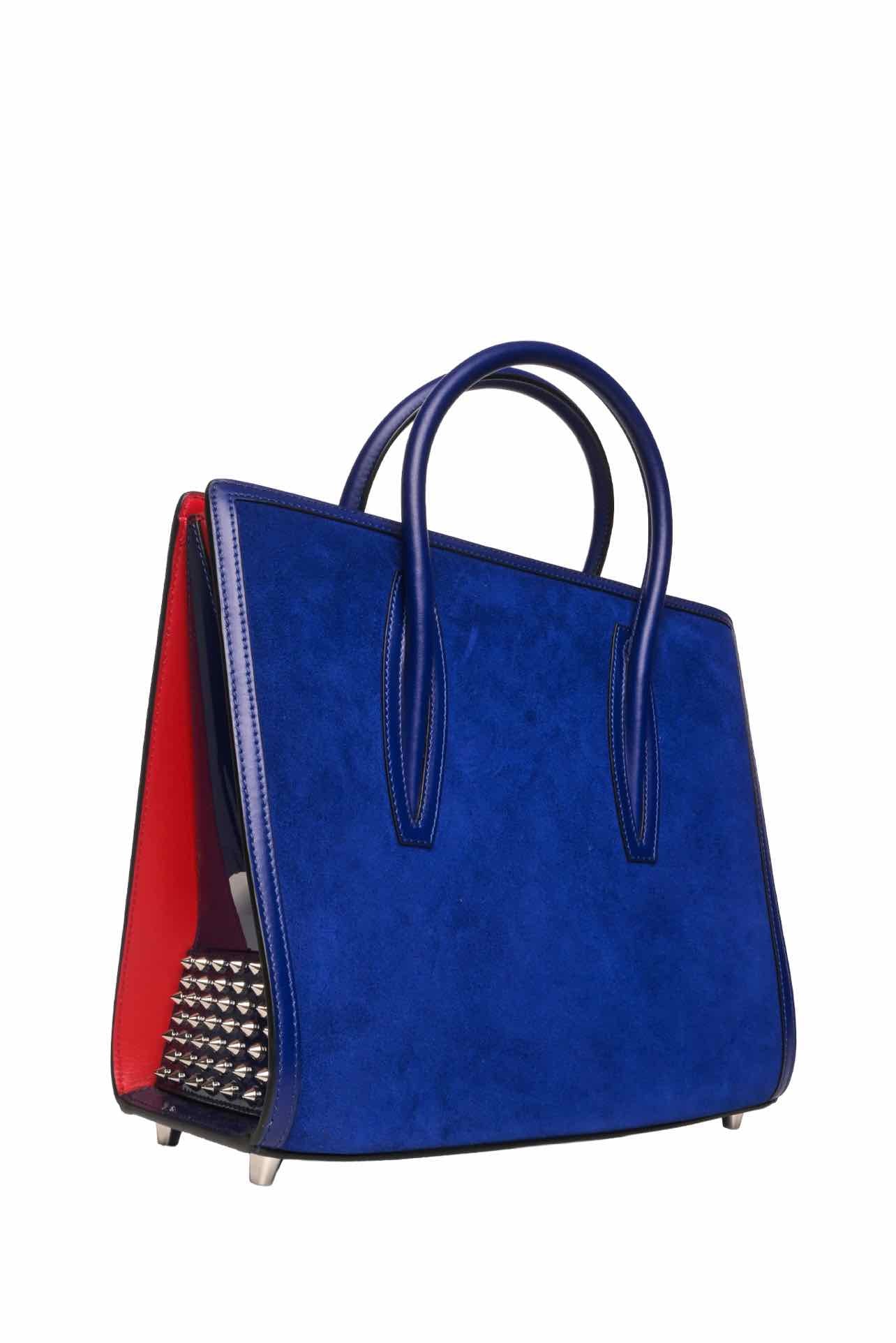 Louboutin Medium Studded Leather & Suede Paloma Tote - Image 2