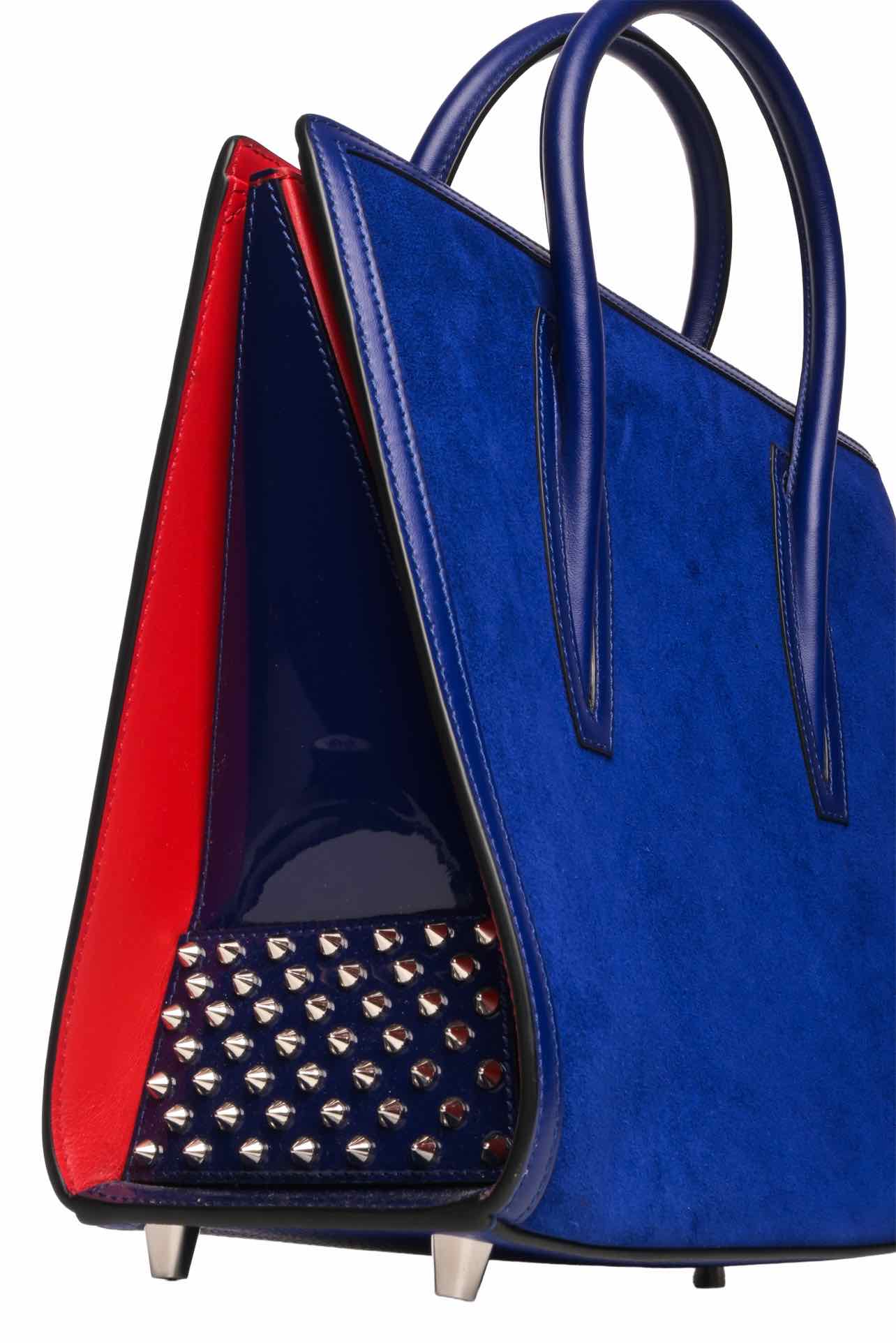 Louboutin Medium Studded Leather & Suede Paloma Tote - Image 5