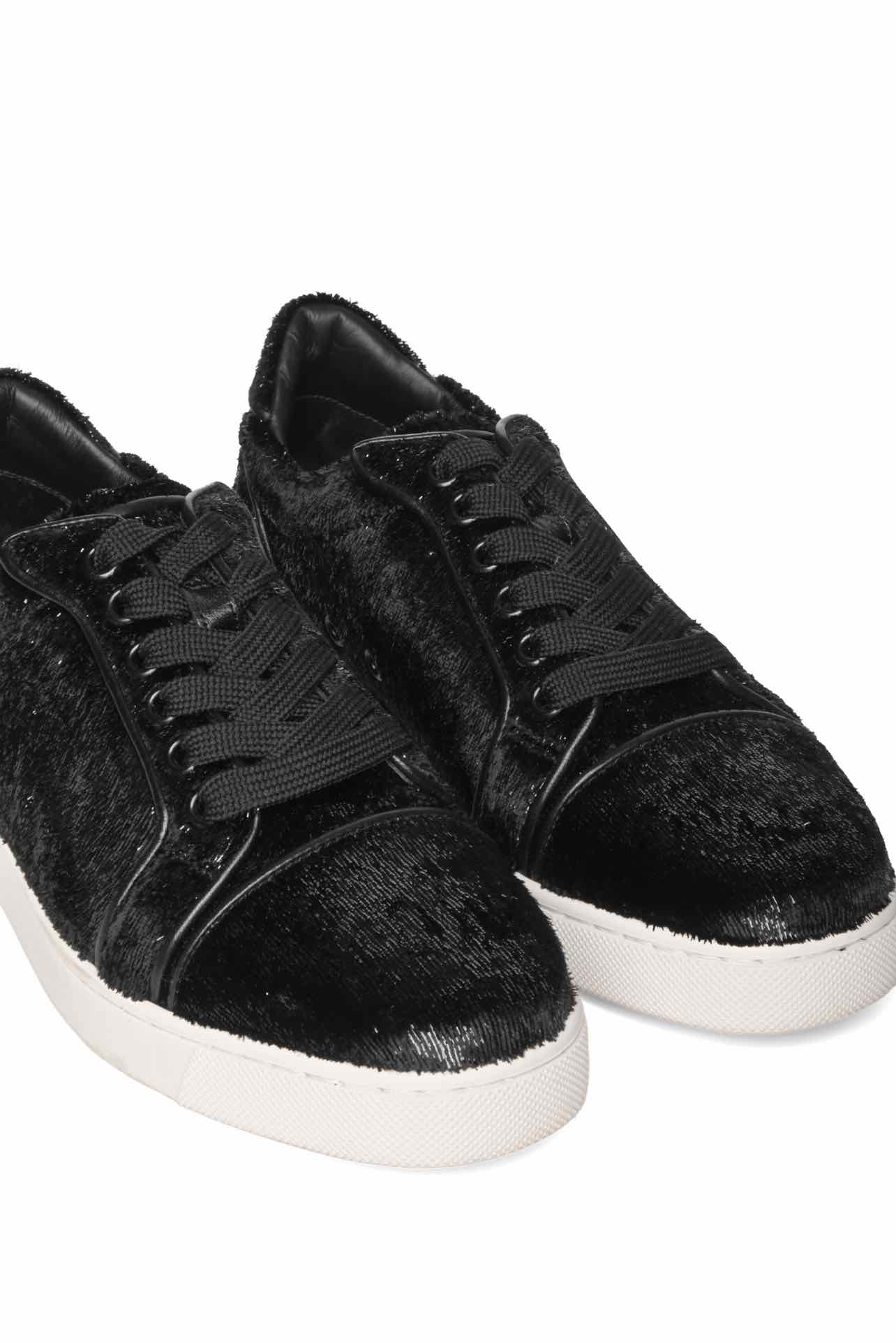 Louboutin Size 36 Velvet Effect Sneaker - Image 4