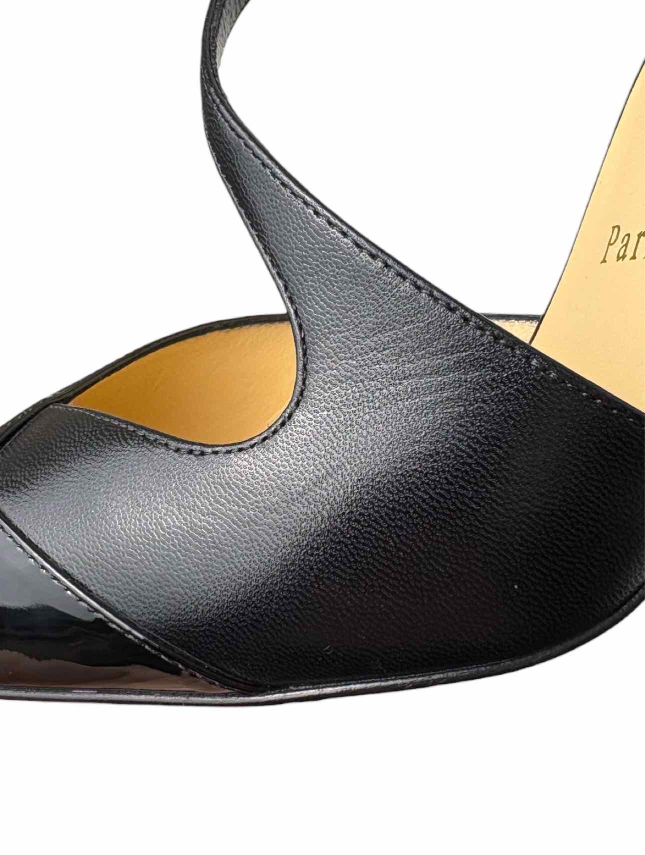 Louboutin Size 38.5 Crissos Crossover Patent Leather Pumps - Image 7