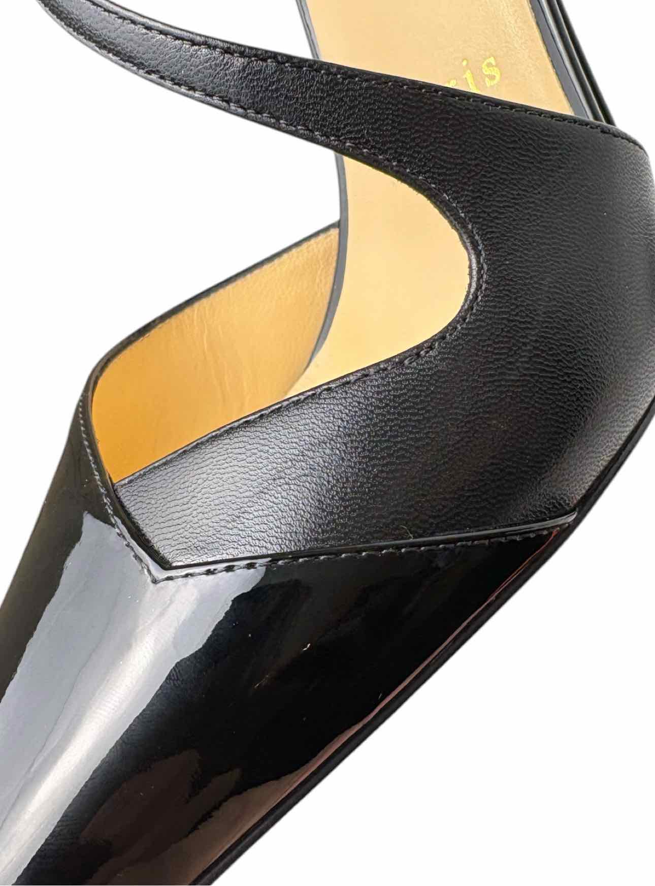 Louboutin Size 38.5 Crissos Crossover Patent Leather Pumps - Image 8