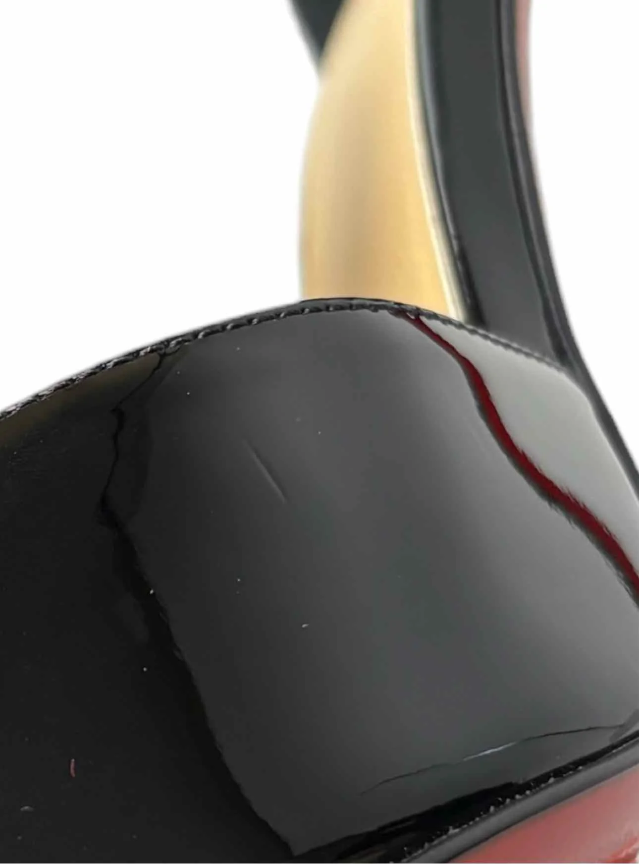 Louboutin Size 38.5 Crissos Crossover Patent Leather Pumps - Image 9