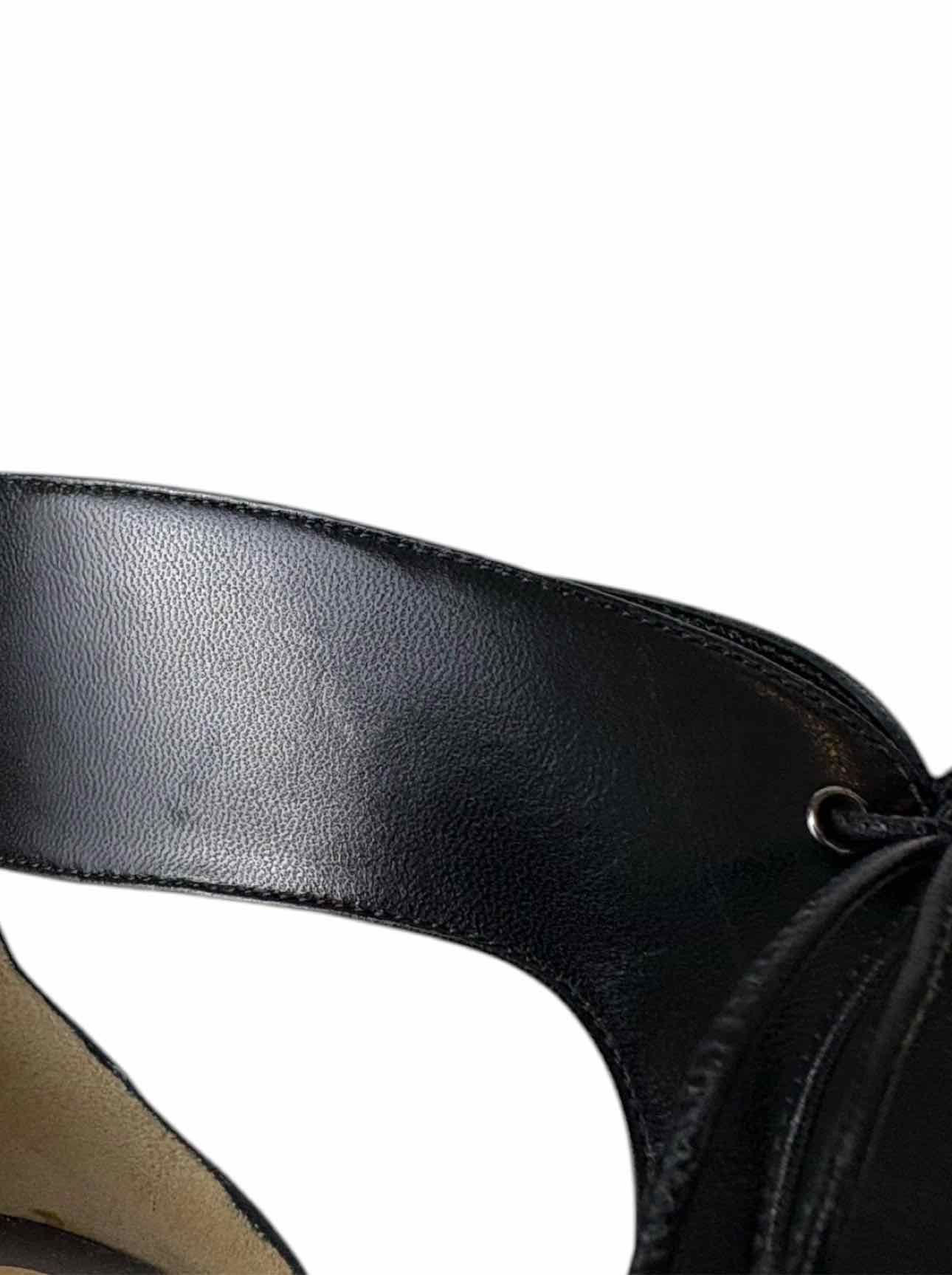 Louboutin Size 38.5 Leather Lace-up Pumps - Image 13