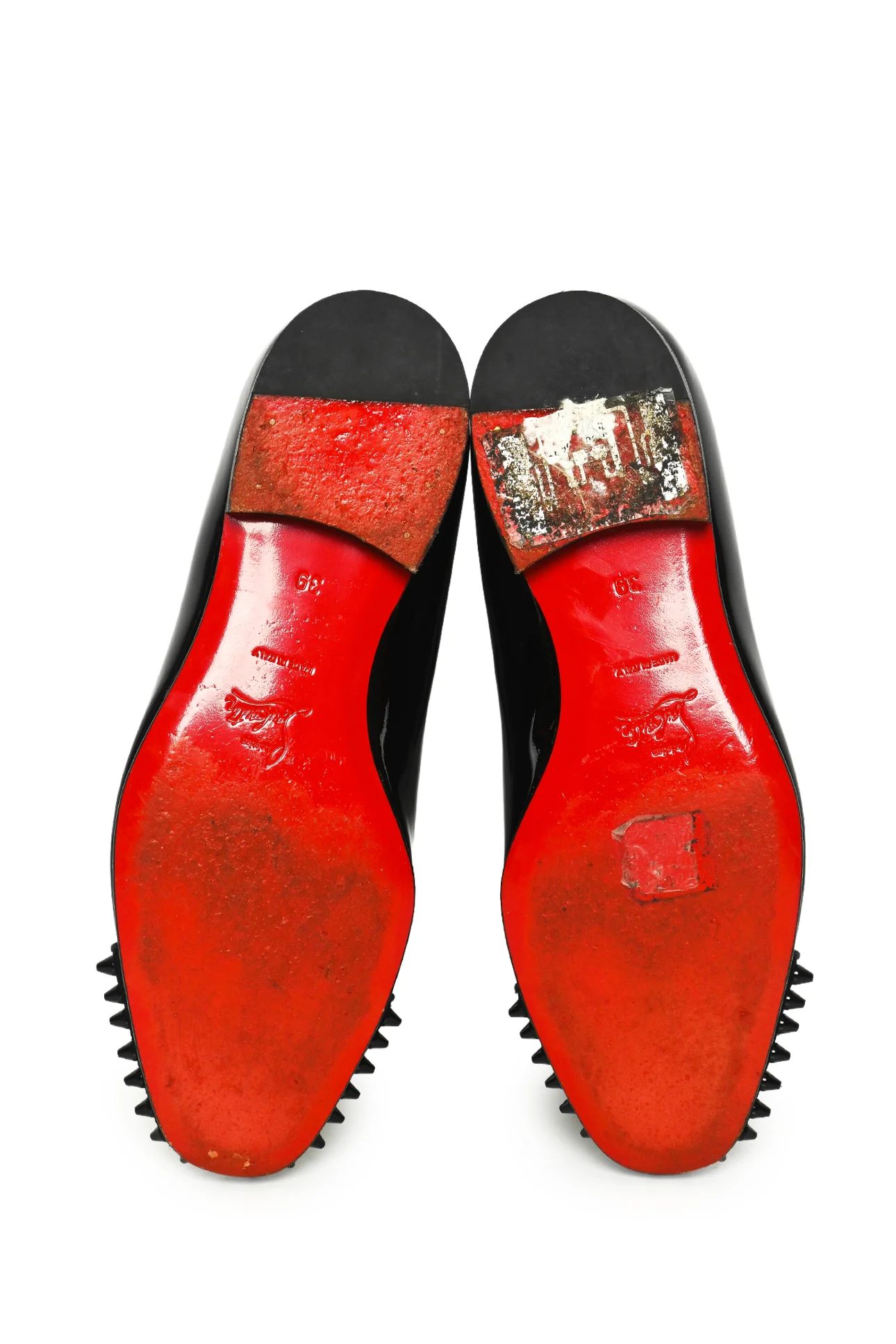 Louboutin Size 39 Cap Toe Spiked Harvanana Loafers - Image 6