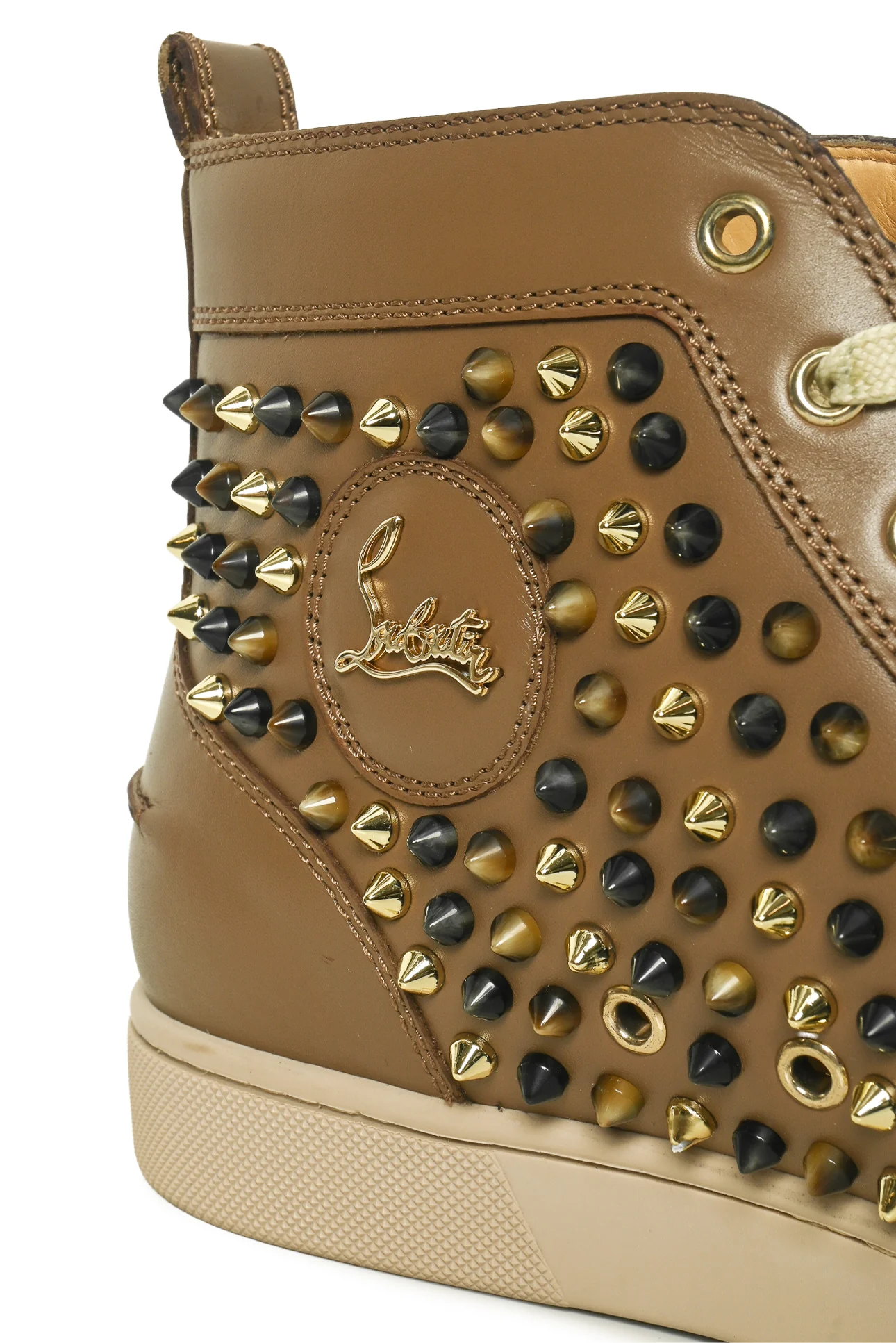 Louboutin Size 43 Men's Louis Orlato Spike High Top Sneakers - Image 6