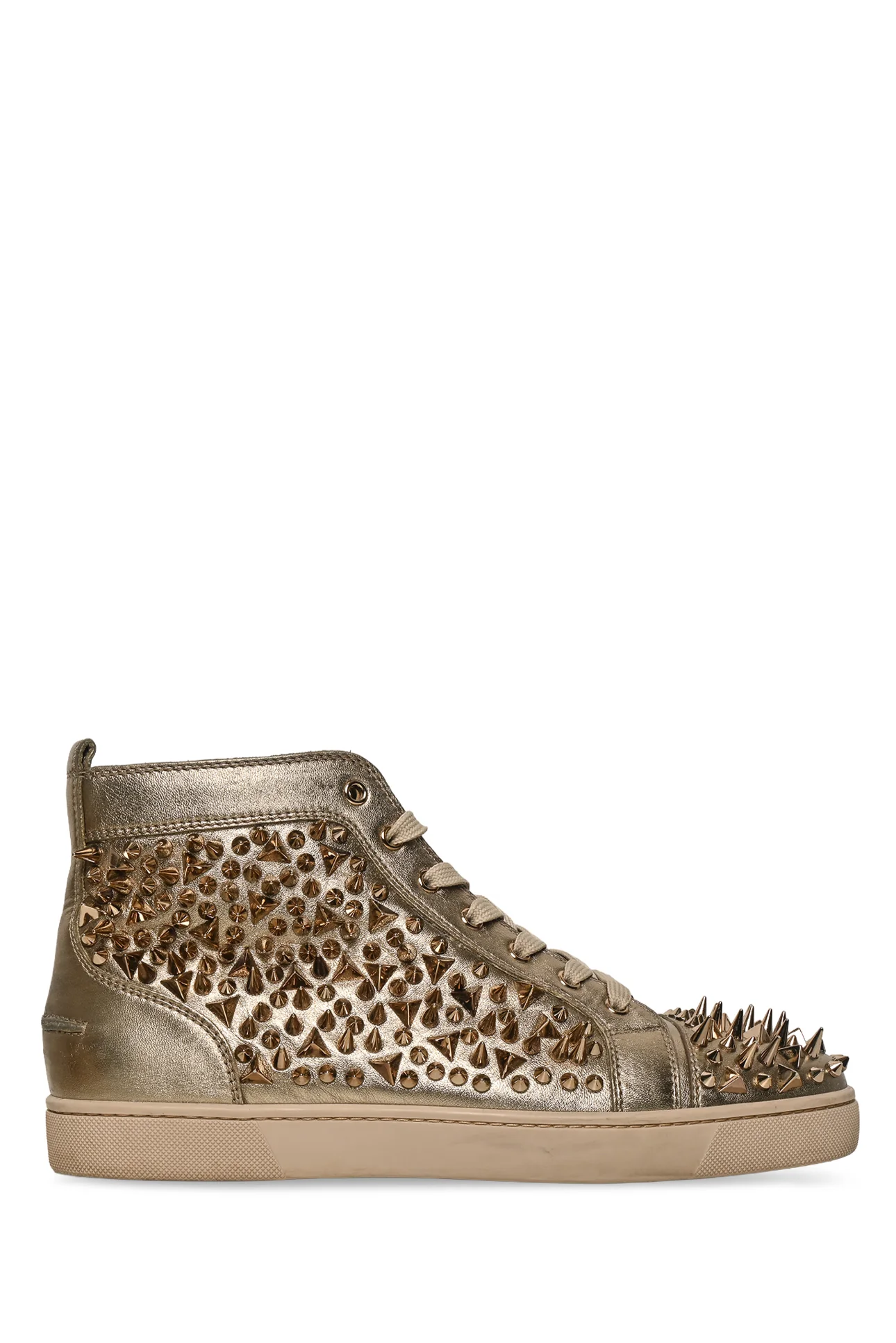 Louboutin Size 44 Men's Louis Spike High Top Sneakers