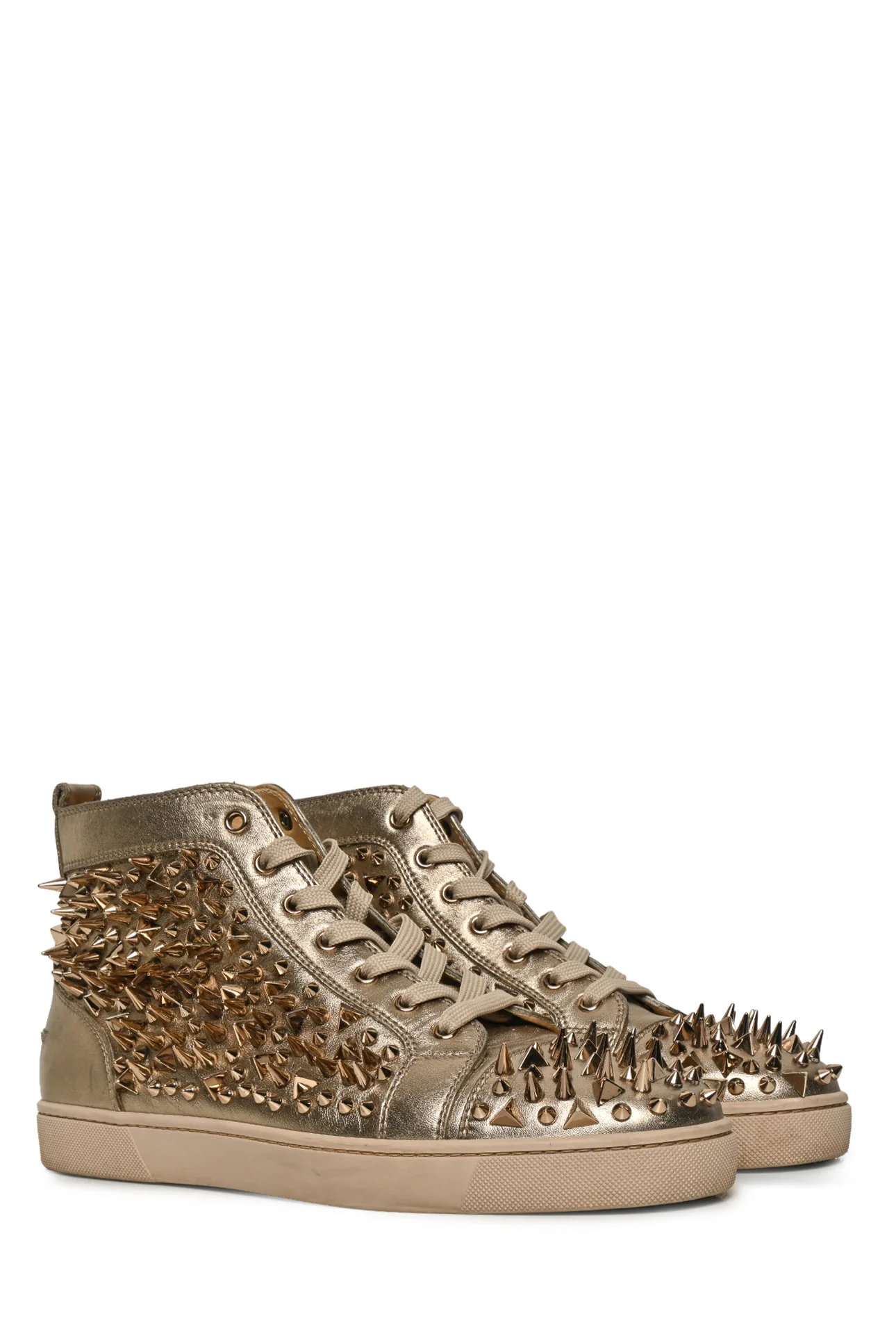 Louboutin Size 44 Men's Louis Spike High Top Sneakers - Image 2