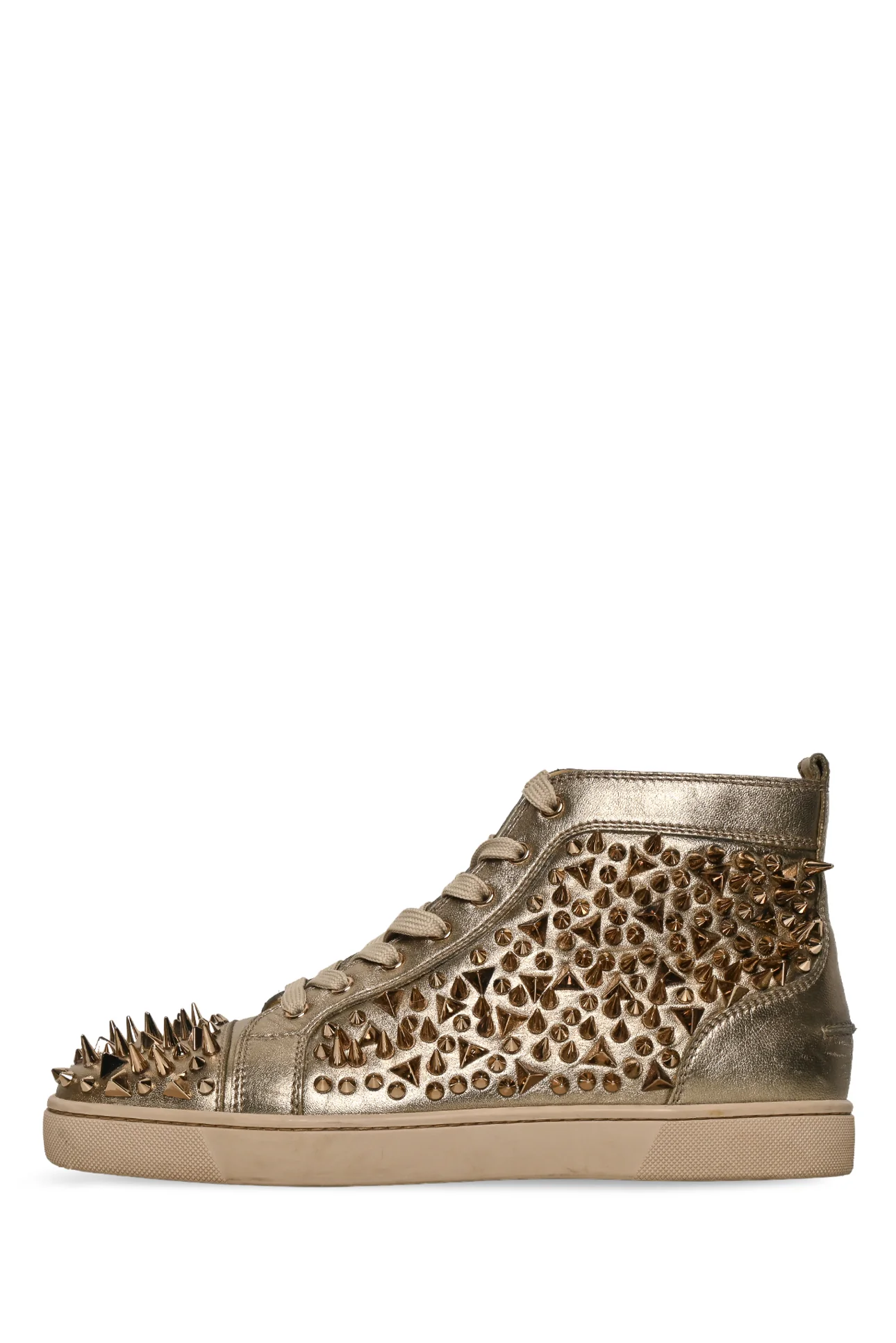 Louboutin Size 44 Men's Louis Spike High Top Sneakers - Image 3