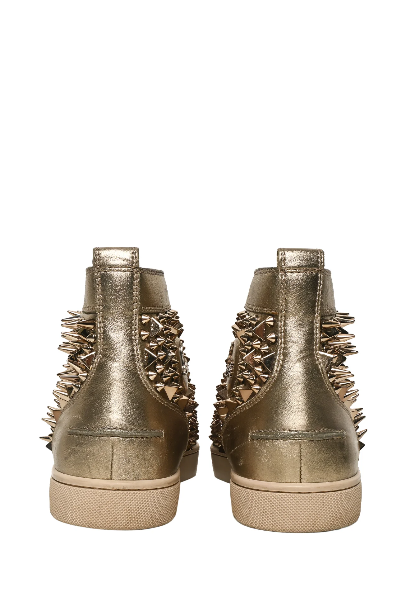 Louboutin Size 44 Men's Louis Spike High Top Sneakers - Image 4