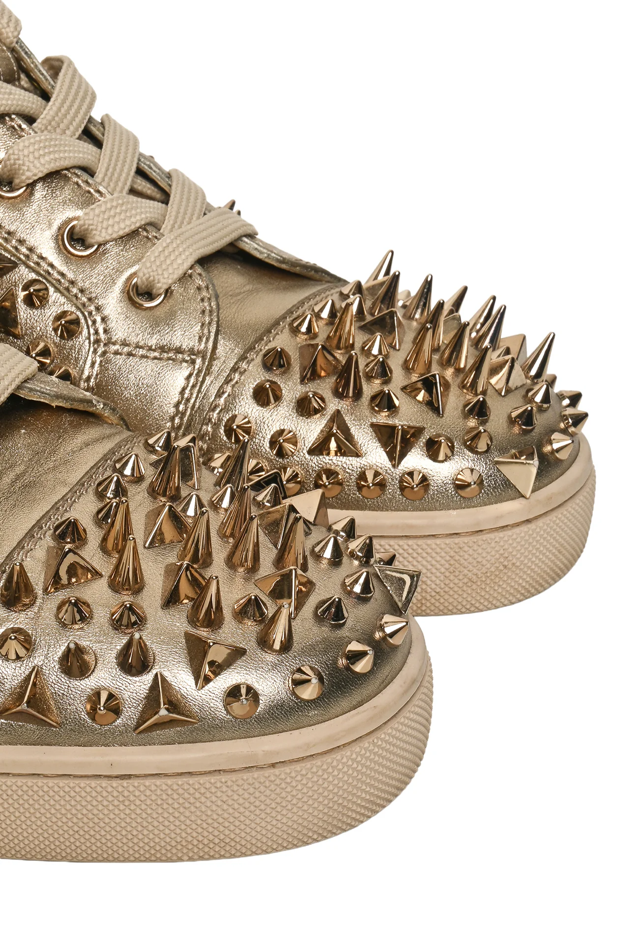 Louboutin Size 44 Men's Louis Spike High Top Sneakers - Image 5