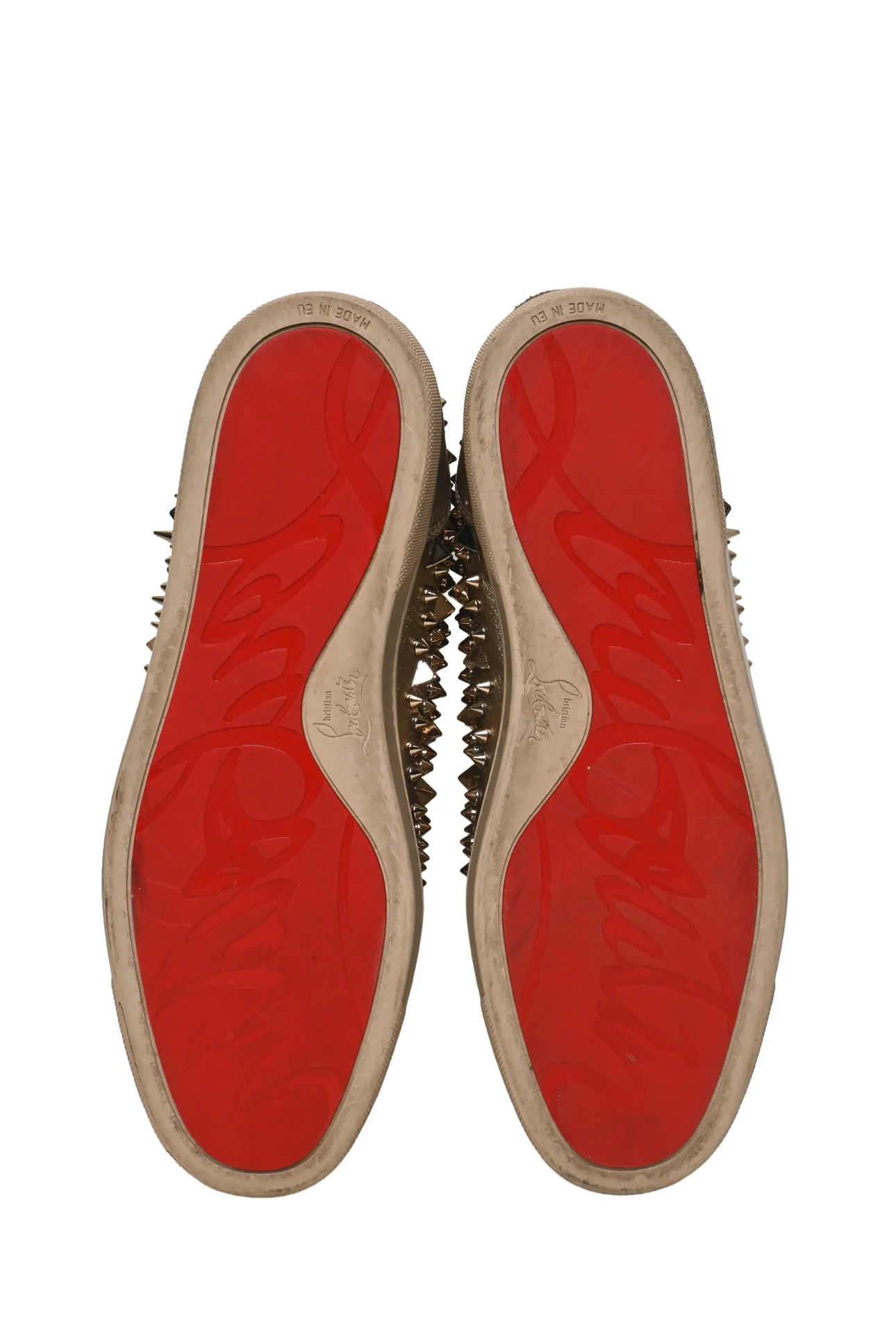 Louboutin Size 44 Men's Louis Spike High Top Sneakers - Image 7