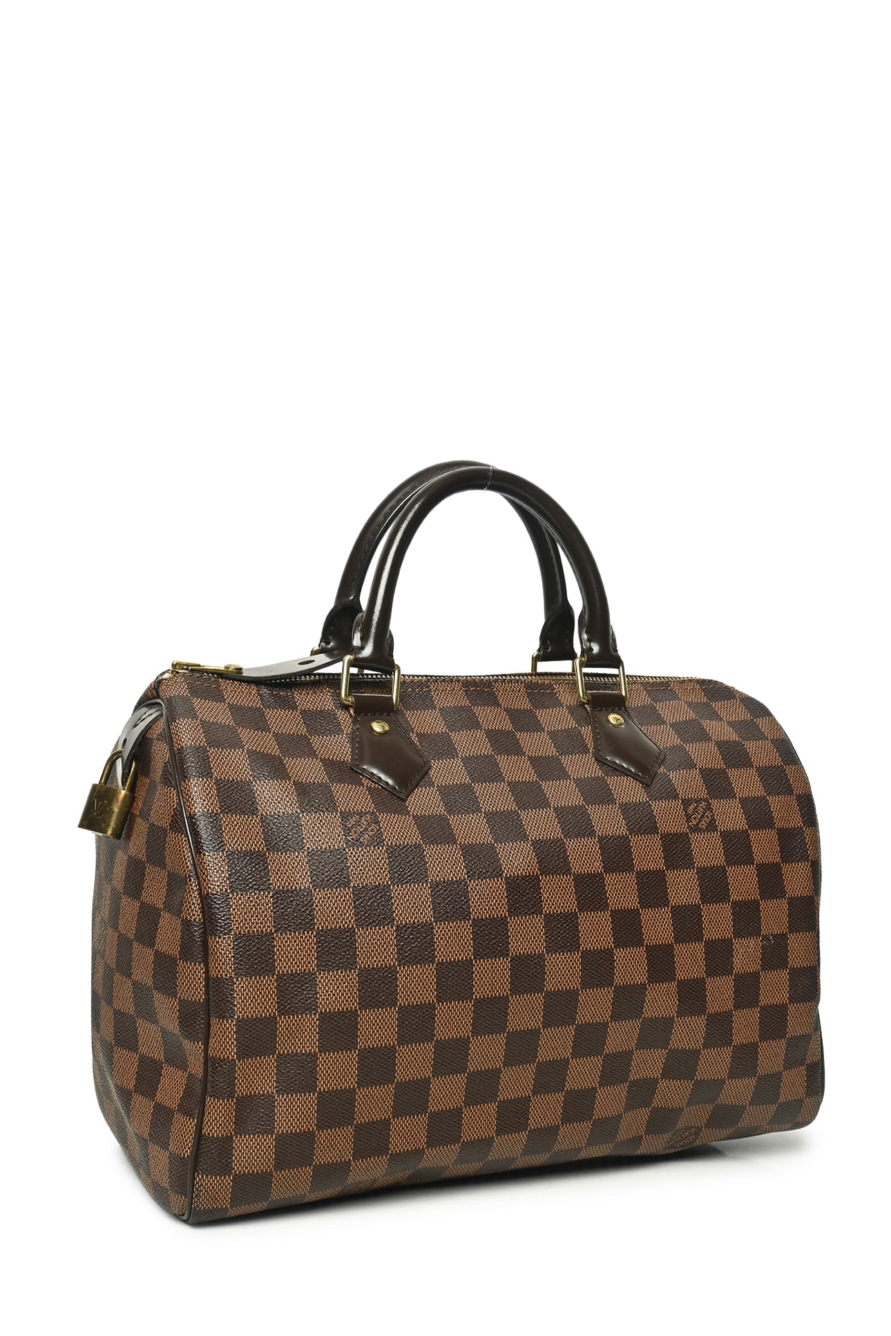 Louis Vuitton 2016 Damier Ebene Coated Canvas Speedy 30 Purse - Image 2