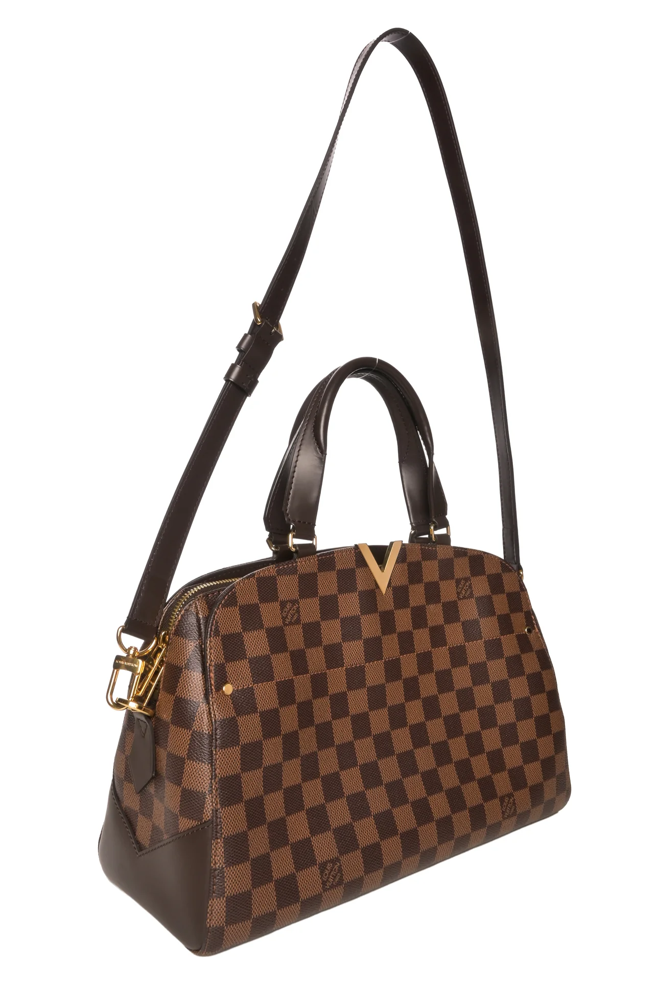 Louis Vuitton 2016 Damier Ebene Kensington Bowling Bag - Image 6