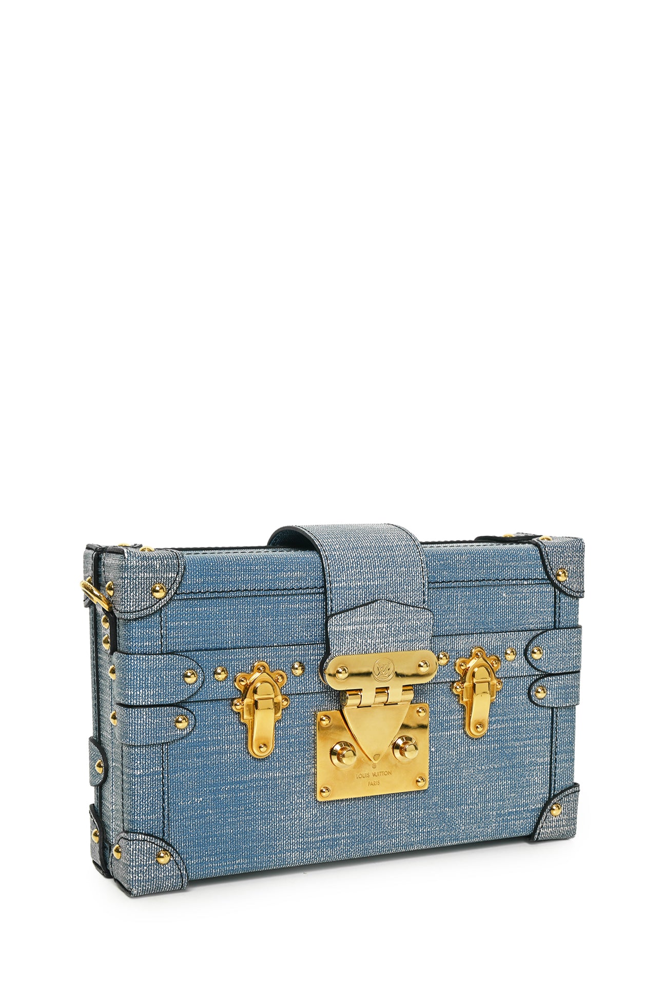 Louis Vuitton 2017 Denim Print Coated Canvas Petite Malle - Image 2