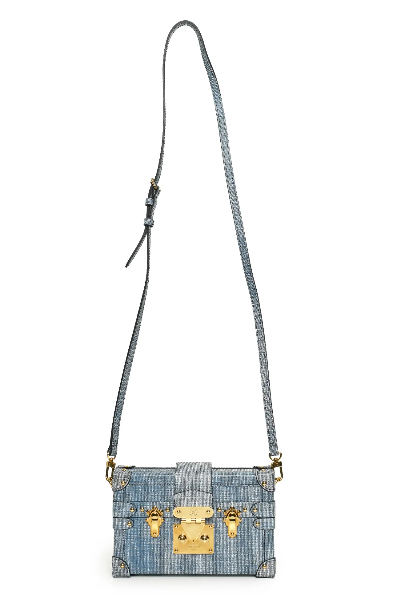 Louis Vuitton 2017 Denim Print Coated Canvas Petite Malle - Image 5
