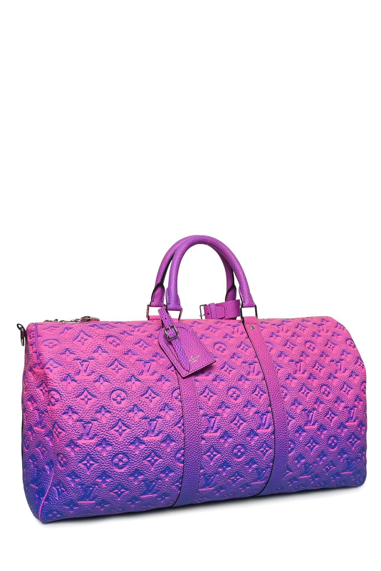 Louis Vuitton 2022 V.A Monogram Taurillon Illusion Keepall Bandouliere 50 - Image 2
