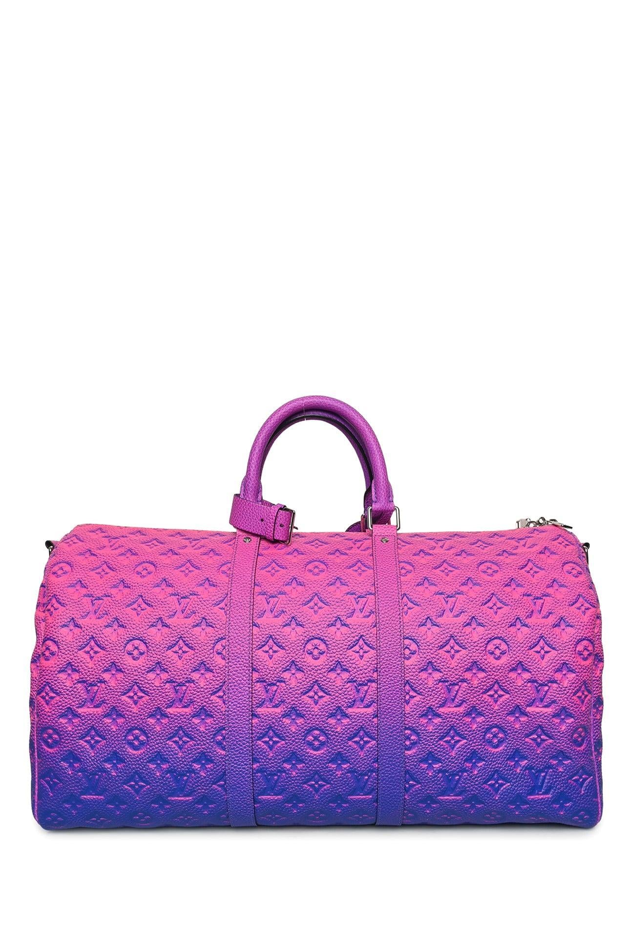 Louis Vuitton 2022 V.A Monogram Taurillon Illusion Keepall Bandouliere 50 - Image 3
