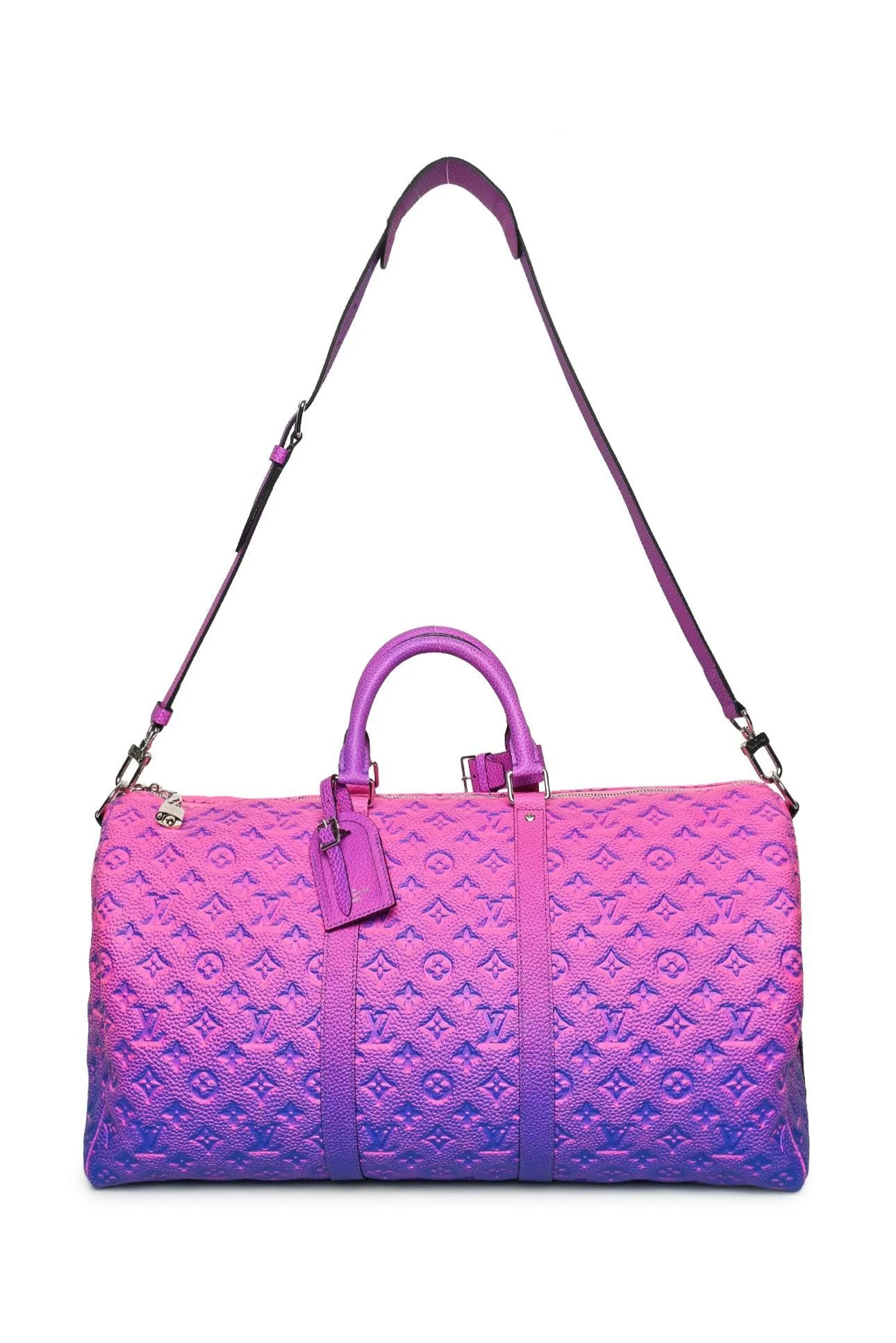 Louis Vuitton 2022 V.A Monogram Taurillon Illusion Keepall Bandouliere 50 - Image 5