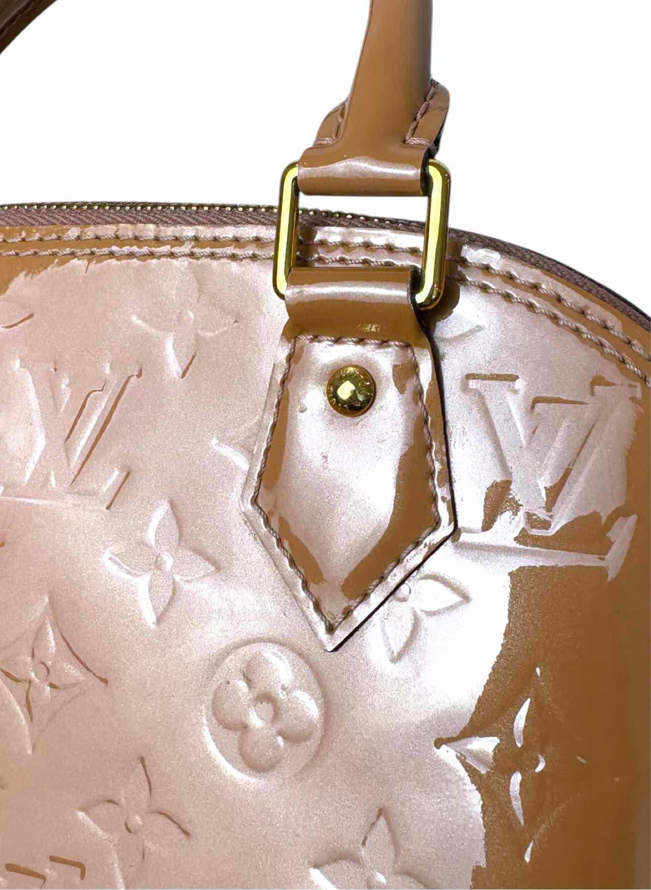 Louis Vuitton Alma BB Rose Velours Vernis Purse - Image 14
