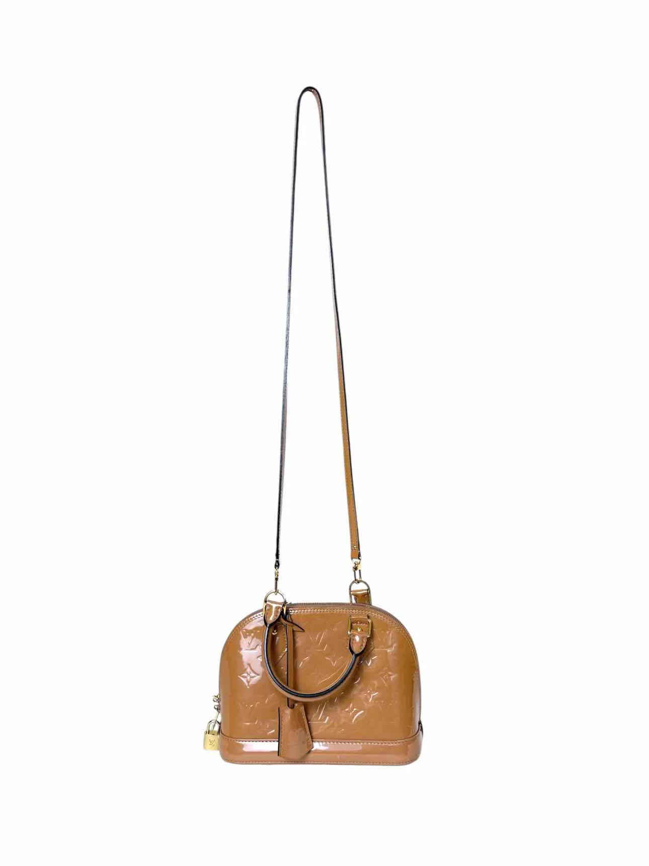 Louis Vuitton Alma BB Rose Velours Vernis Purse - Image 7
