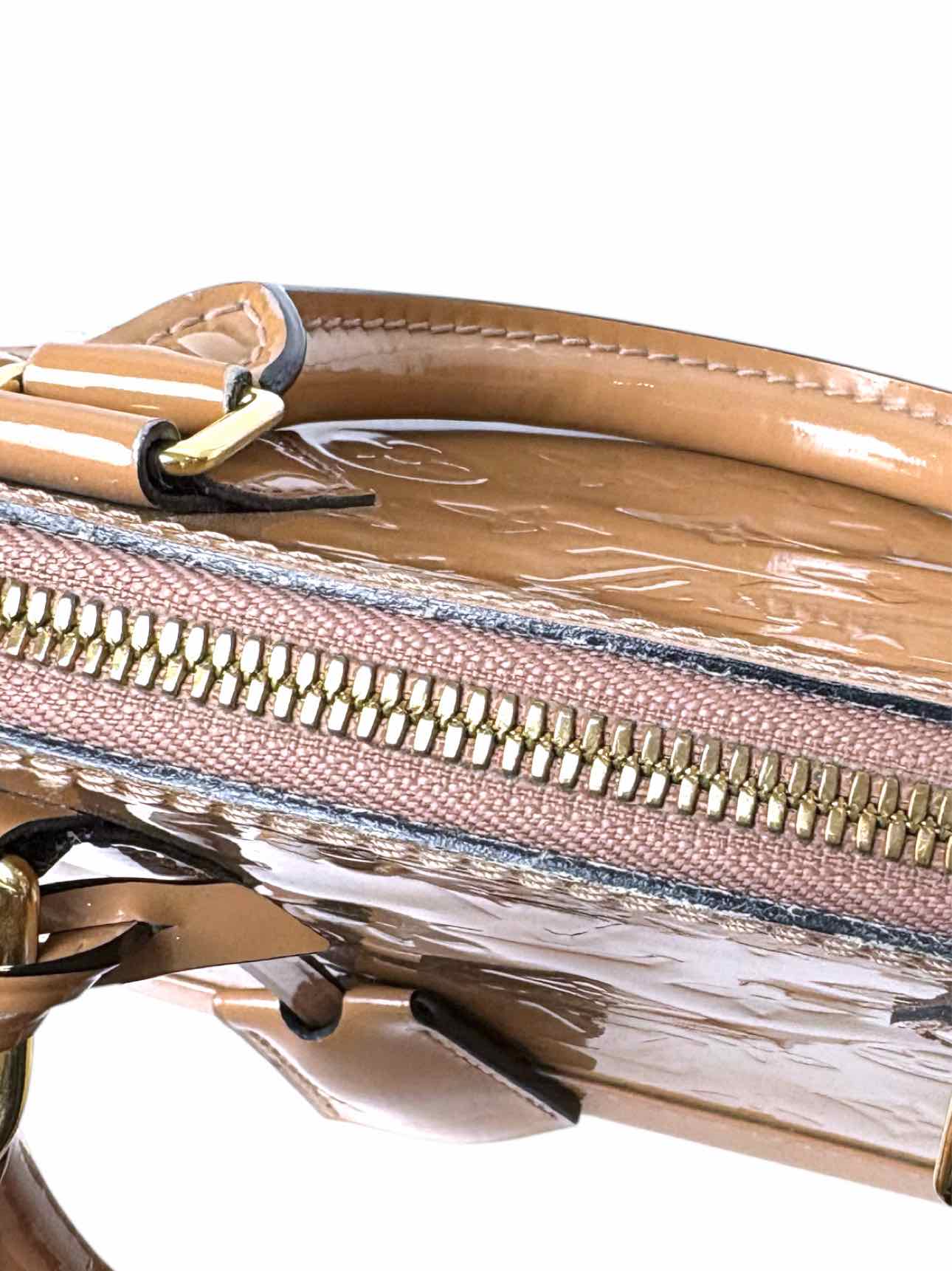Louis Vuitton Alma BB Rose Velours Vernis Purse - Image 9