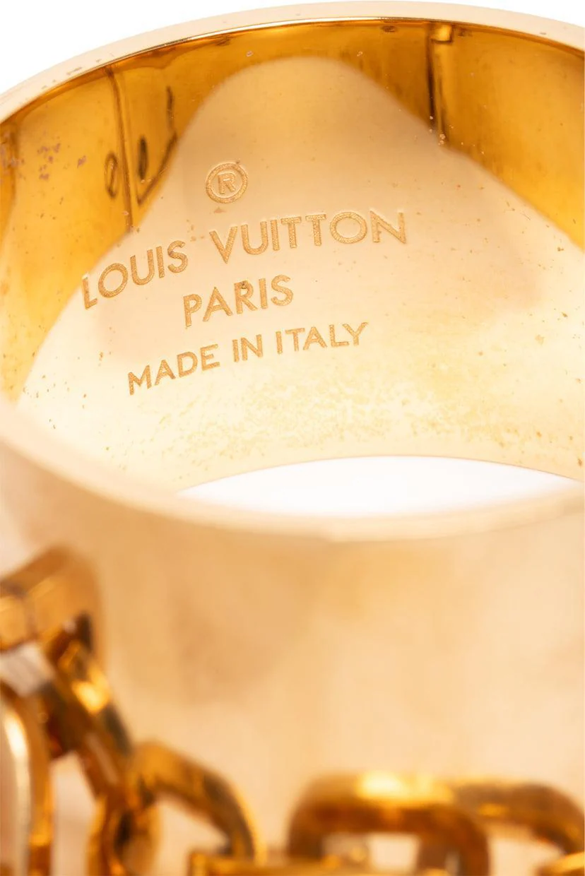 Louis Vuitton Gold Lock Me Manchette Cuff Bracelet - Image 3