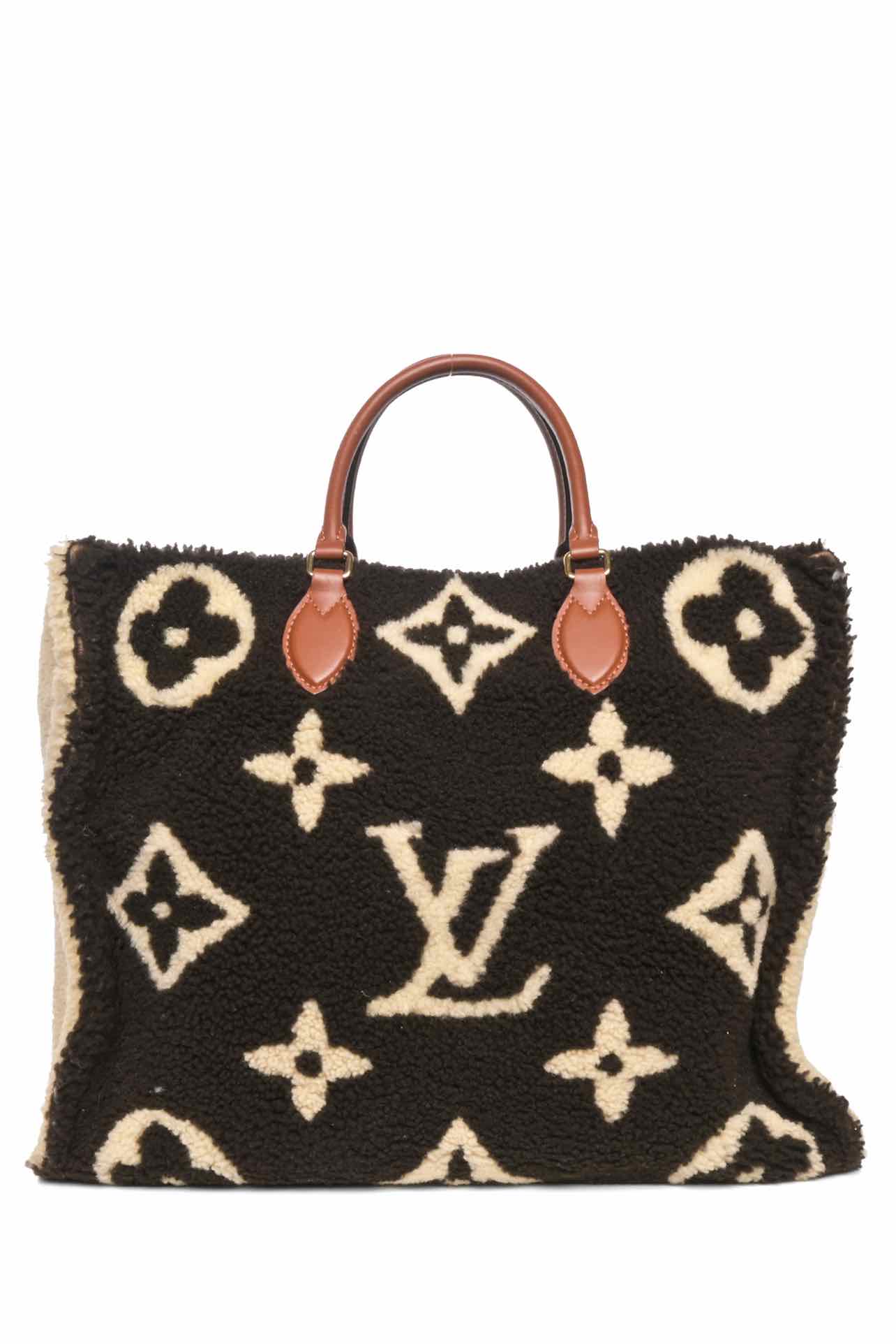 Louis Vuitton Limited Edition Monogram Fleece Teddy Onthego GM Tote - Image 3