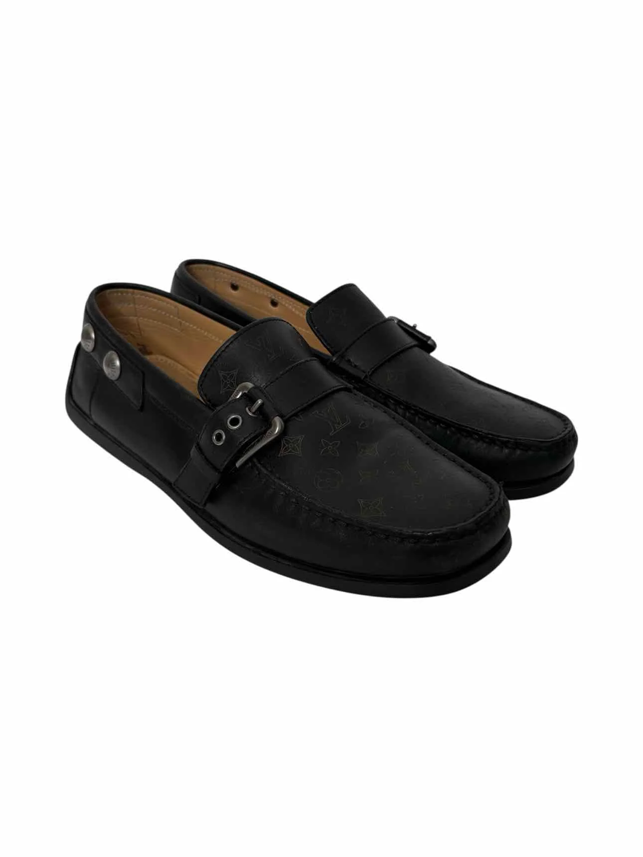 Louis Vuitton Monogram Leather Size 6.5 Loafers - Image 2