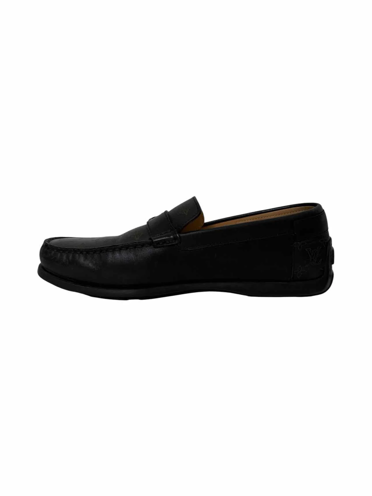 Louis Vuitton Monogram Leather Size 6.5 Loafers - Image 3