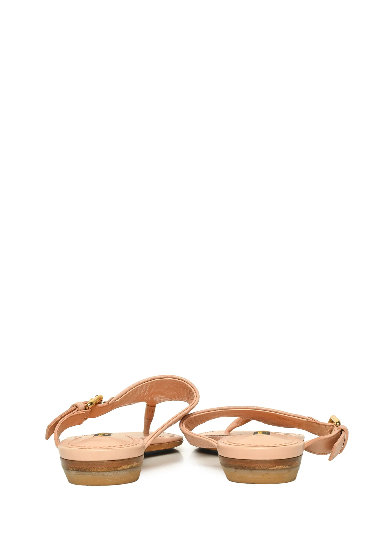 Louis Vuitton Size 36 Rose Florentine Monogram Empreinte Leather Flat Sandals - Image 4