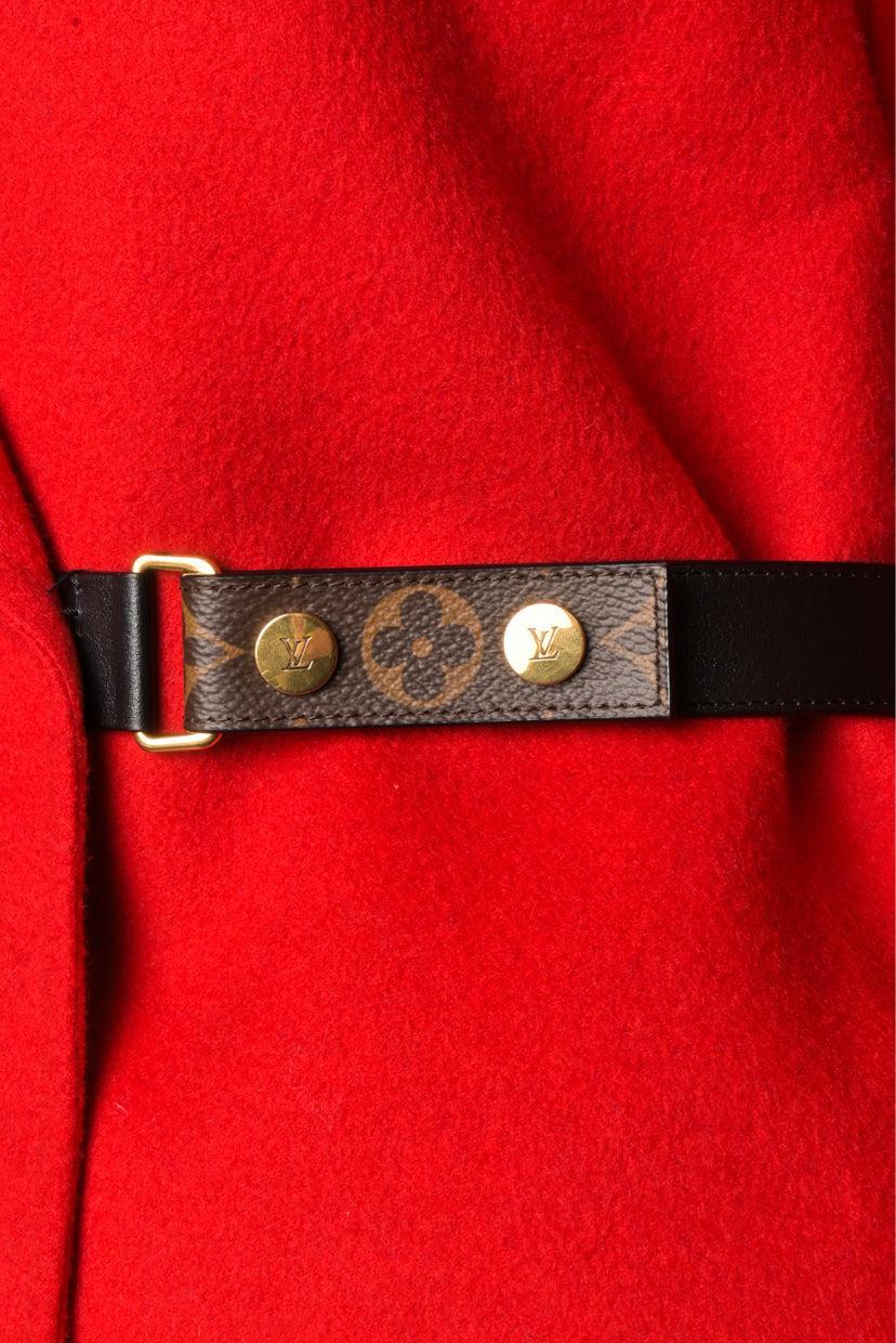 Louis Vuitton Size 36 Wool Monogram Accent Long Wrap Coat - Image 4