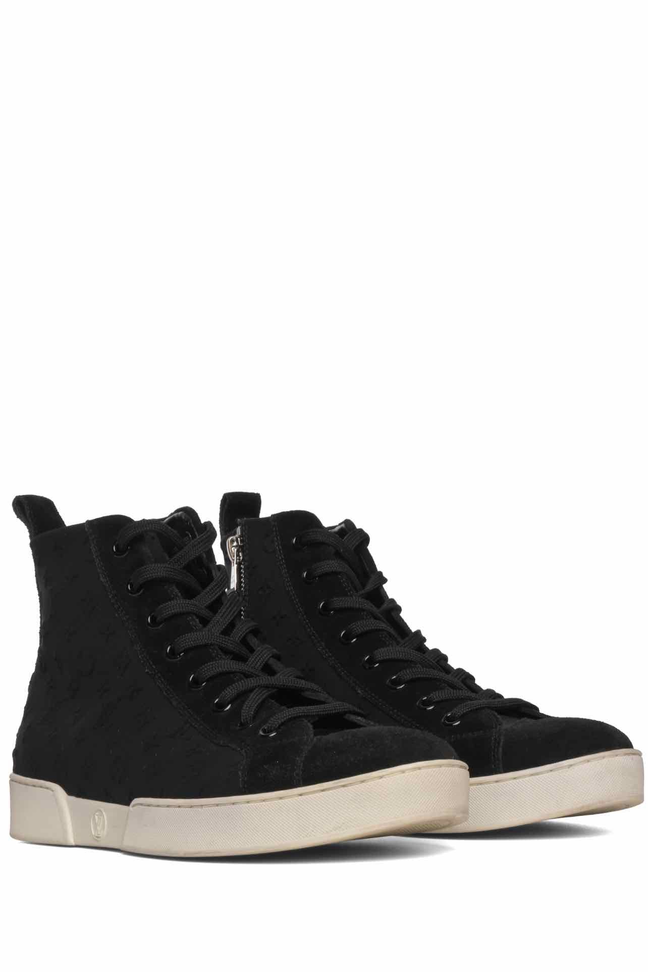 Louis Vuitton Size 37 Monogram Technical Fabric & Suede Stellar High Top Sneaker - Image 2