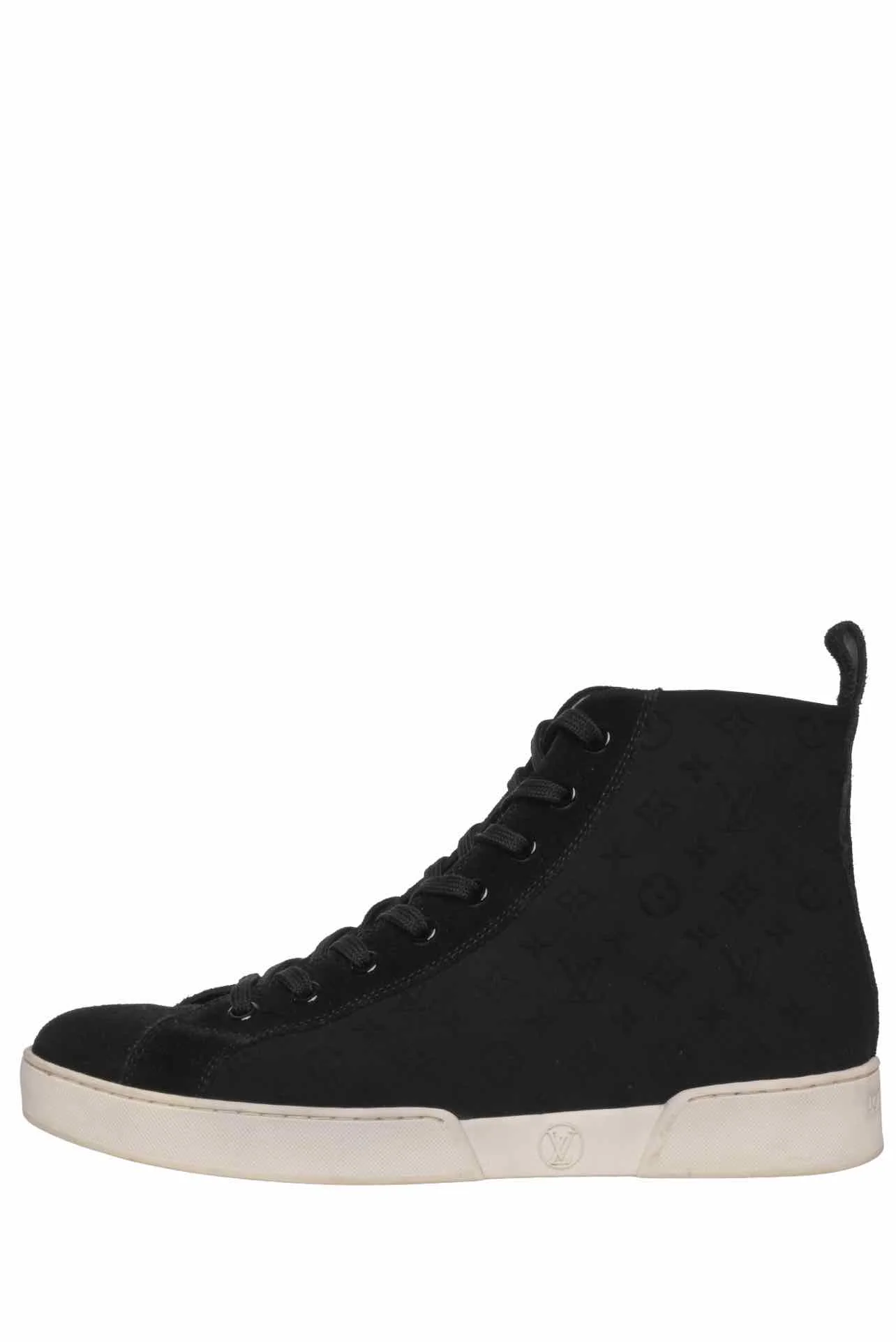 Louis Vuitton Size 37 Monogram Technical Fabric & Suede Stellar High Top Sneaker - Image 3