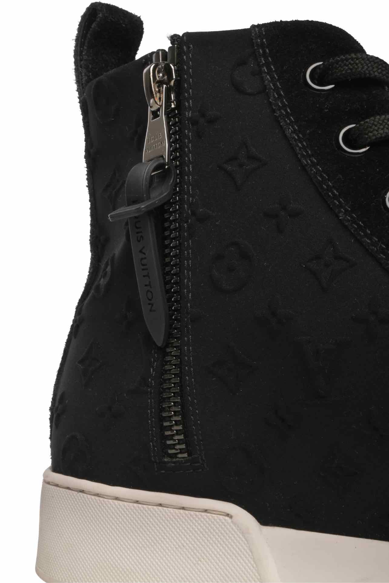 Louis Vuitton Size 37 Monogram Technical Fabric & Suede Stellar High Top Sneaker - Image 5