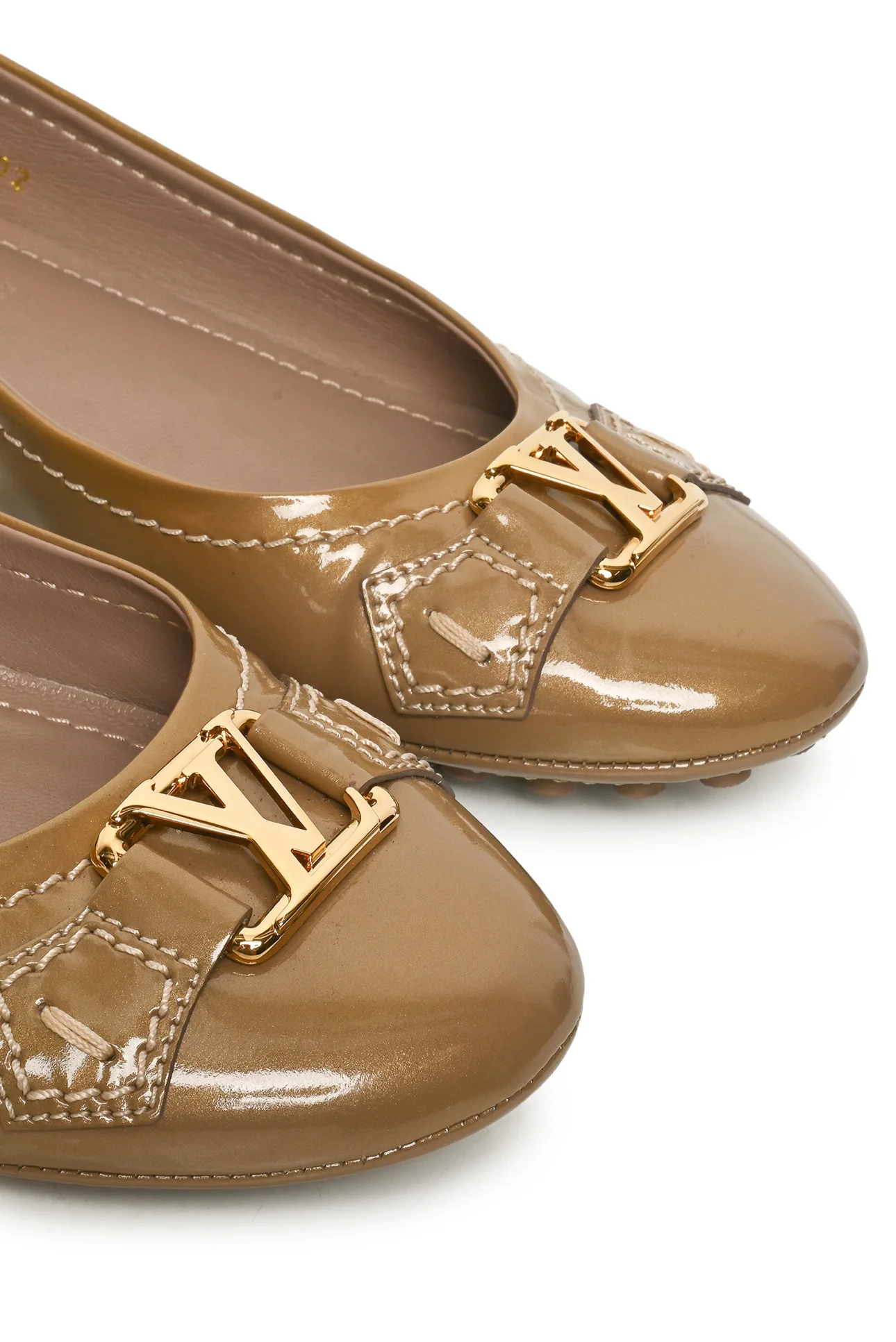Louis Vuitton Size 37 Patent Leather Oxford Flats - Image 5