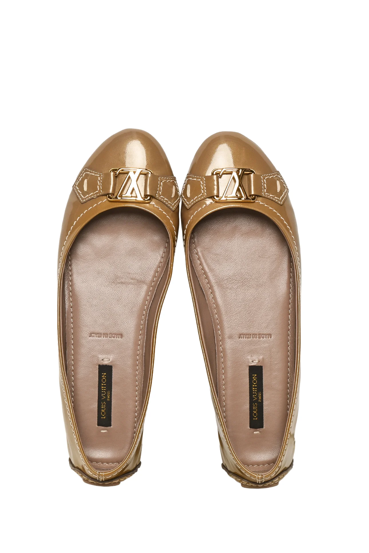 Louis Vuitton Size 37 Patent Leather Oxford Flats - Image 7
